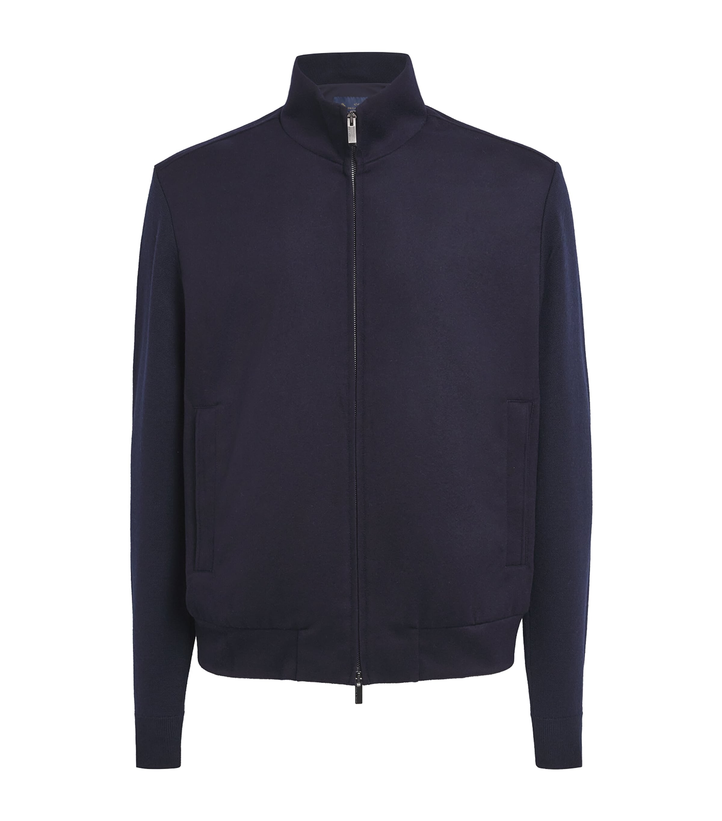 Paul & Shark Mens Virgin Wool-Cashmere Hybrid Jacket Blue Blue