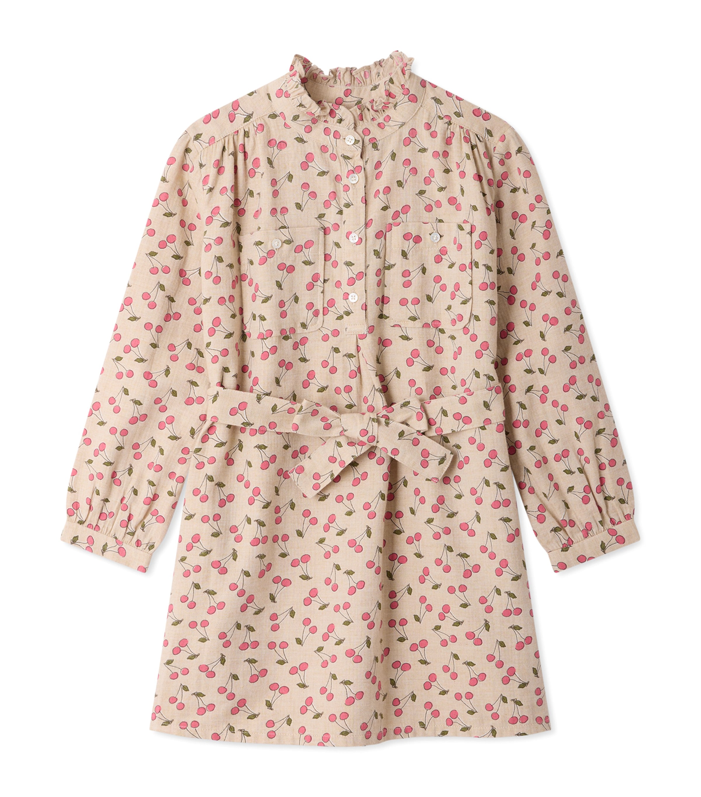 Bonpoint Cotton Cherry Dress (4-8 Years) Imp Mastic