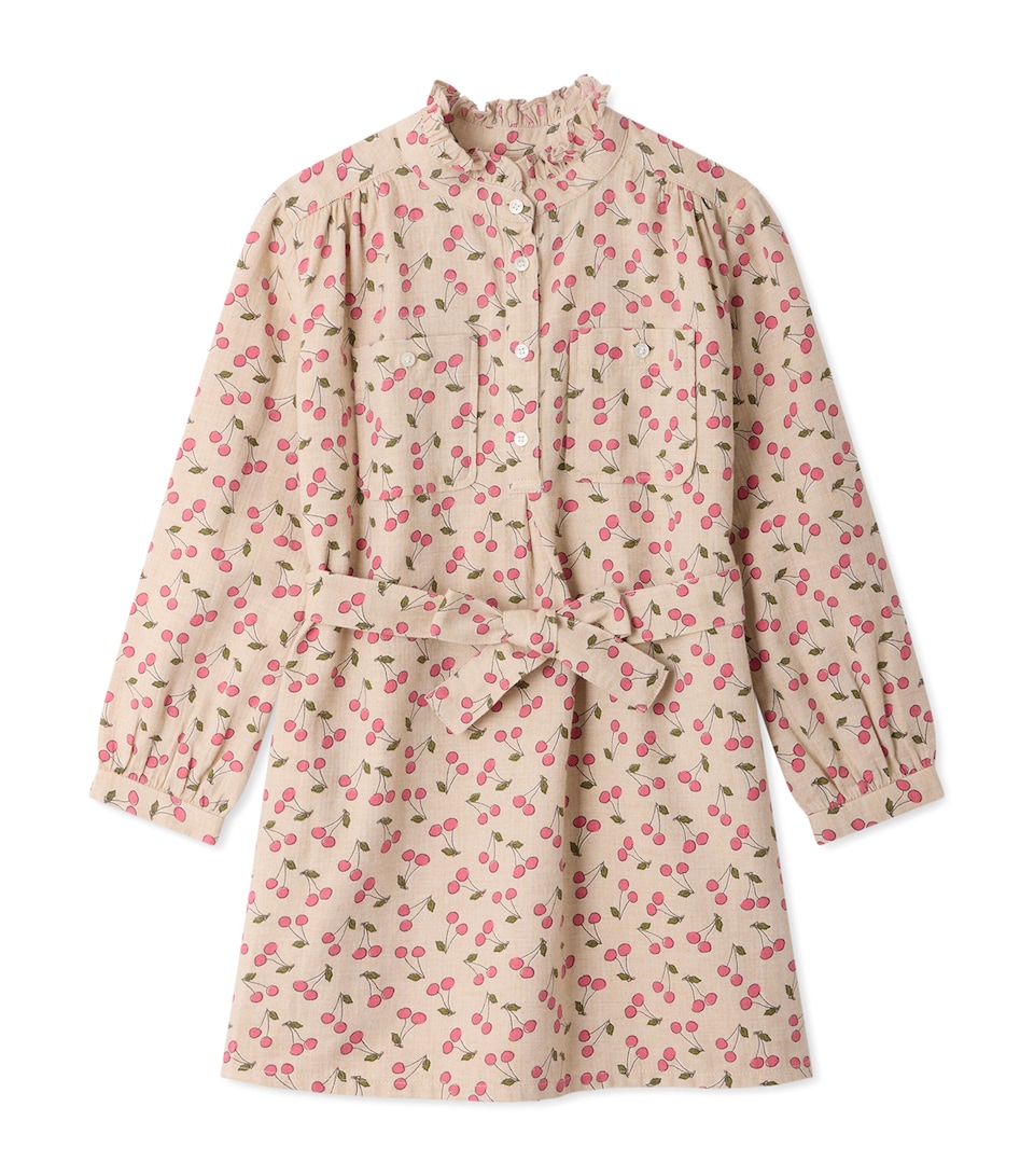 Bonpoint Cotton Cherry Dress (4-8 Years) Imp Mastic