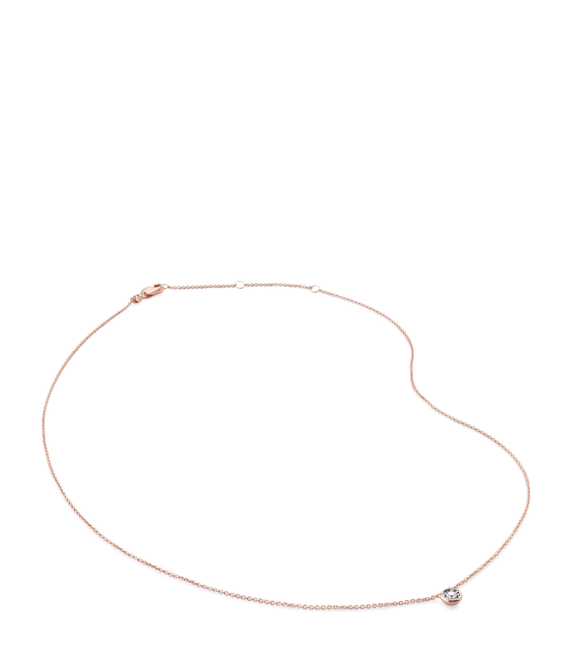 Small Rose Gold Vermeil and Diamond Necklace