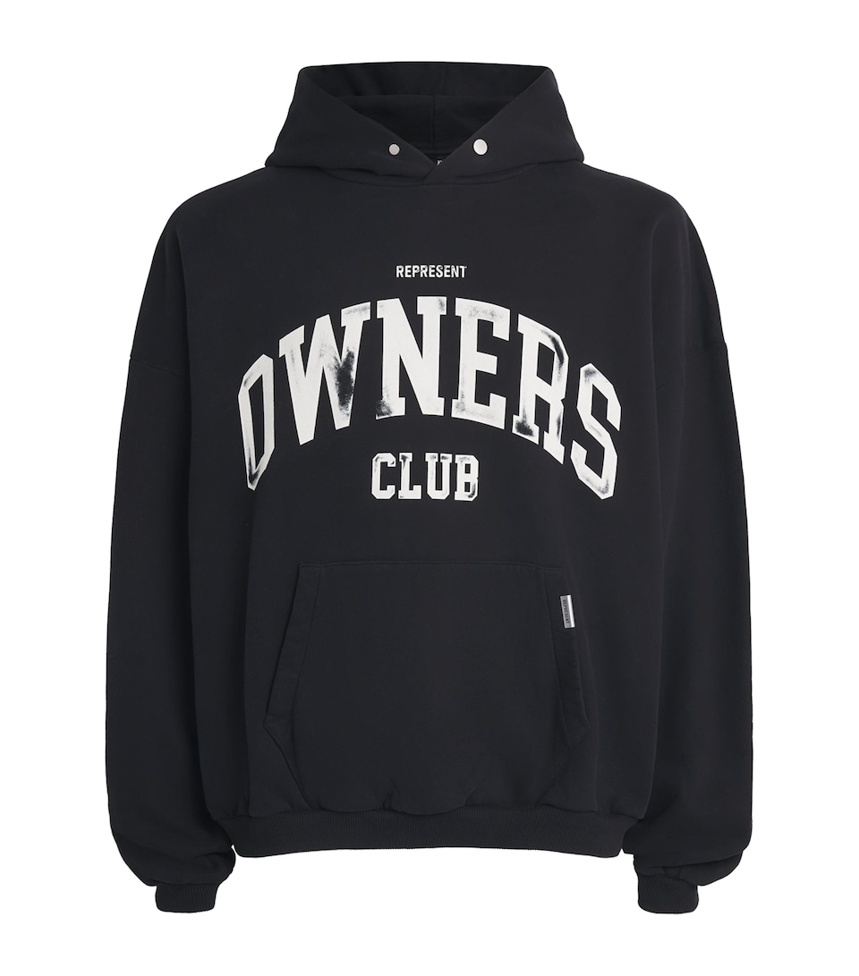 Represent Mens Owners Club Hoodie Jet Black