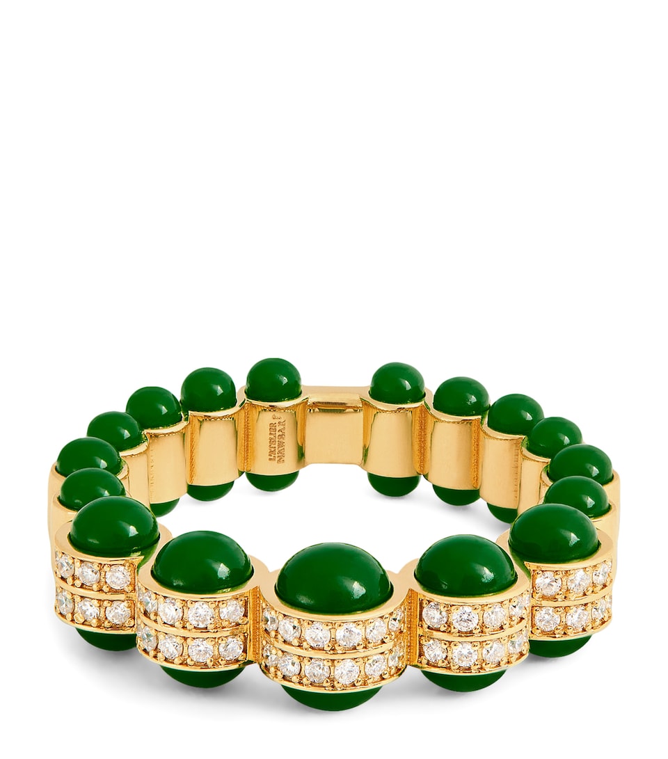 Yellow Gold, Diamond and Enamel The Chlorine Ring