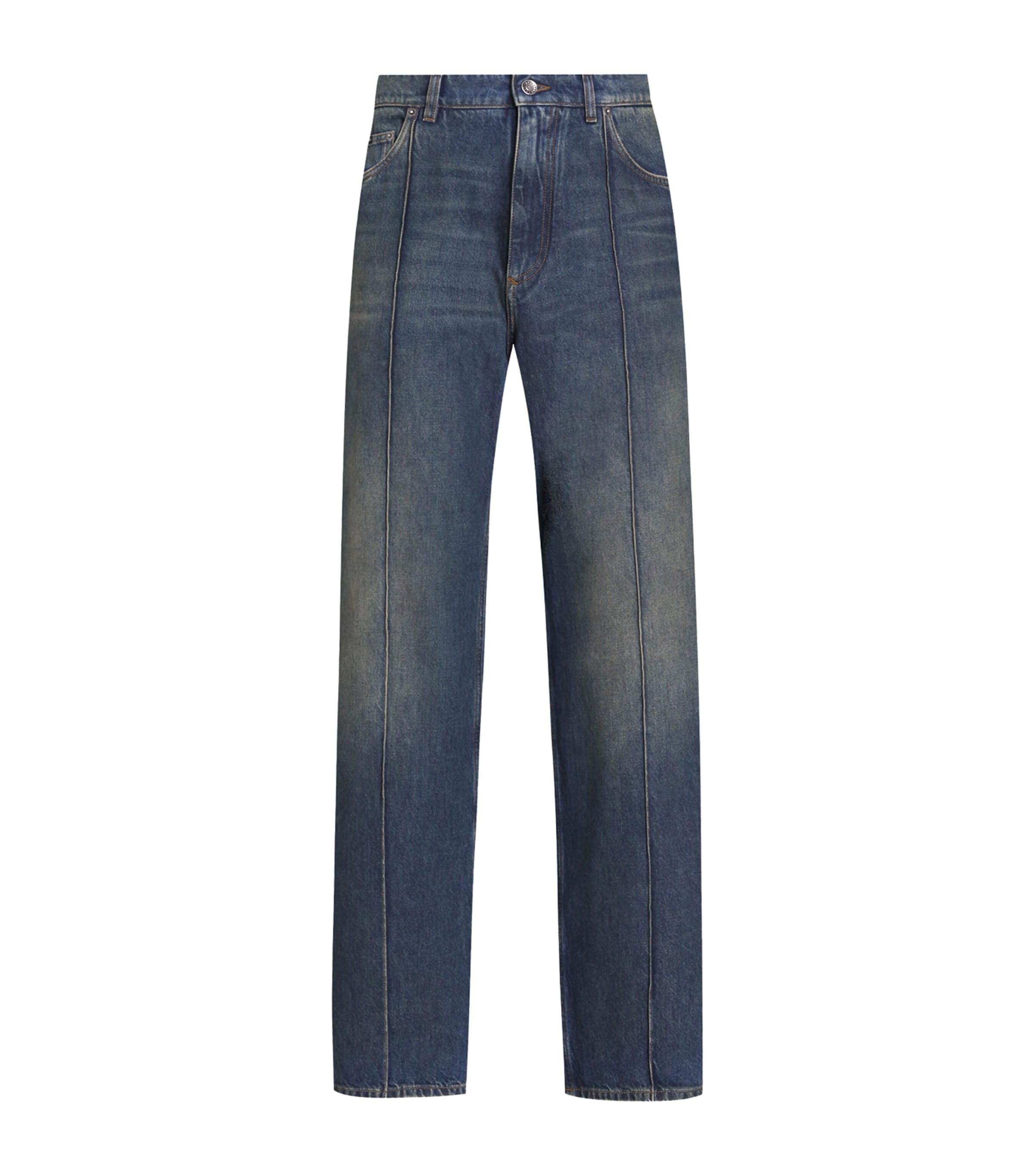 Dolce&Gabbana Mens Mid-Wash Slim Jeans Combined Colour