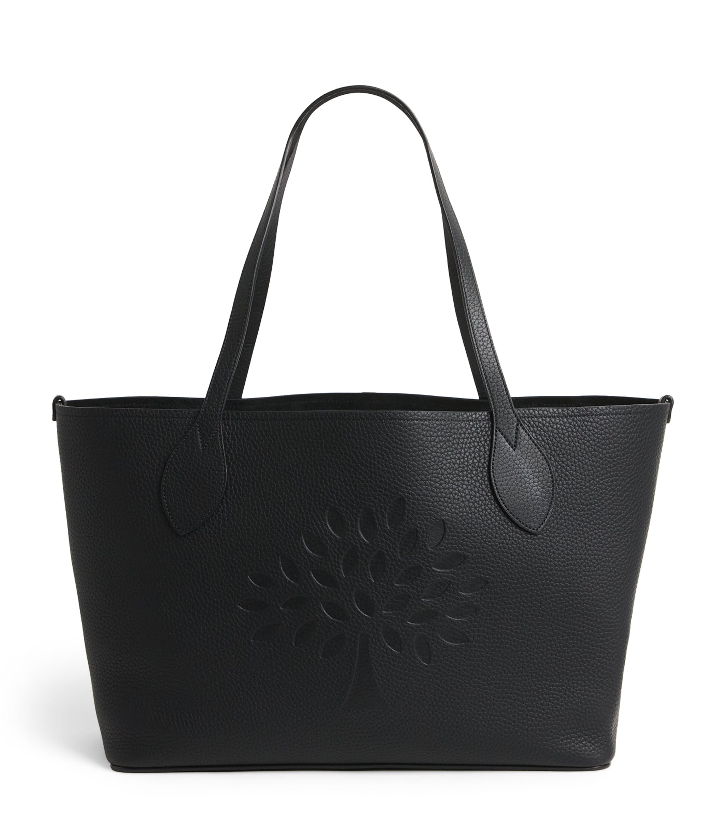 Mulberry Grained Leather Tree Tote Bag Black