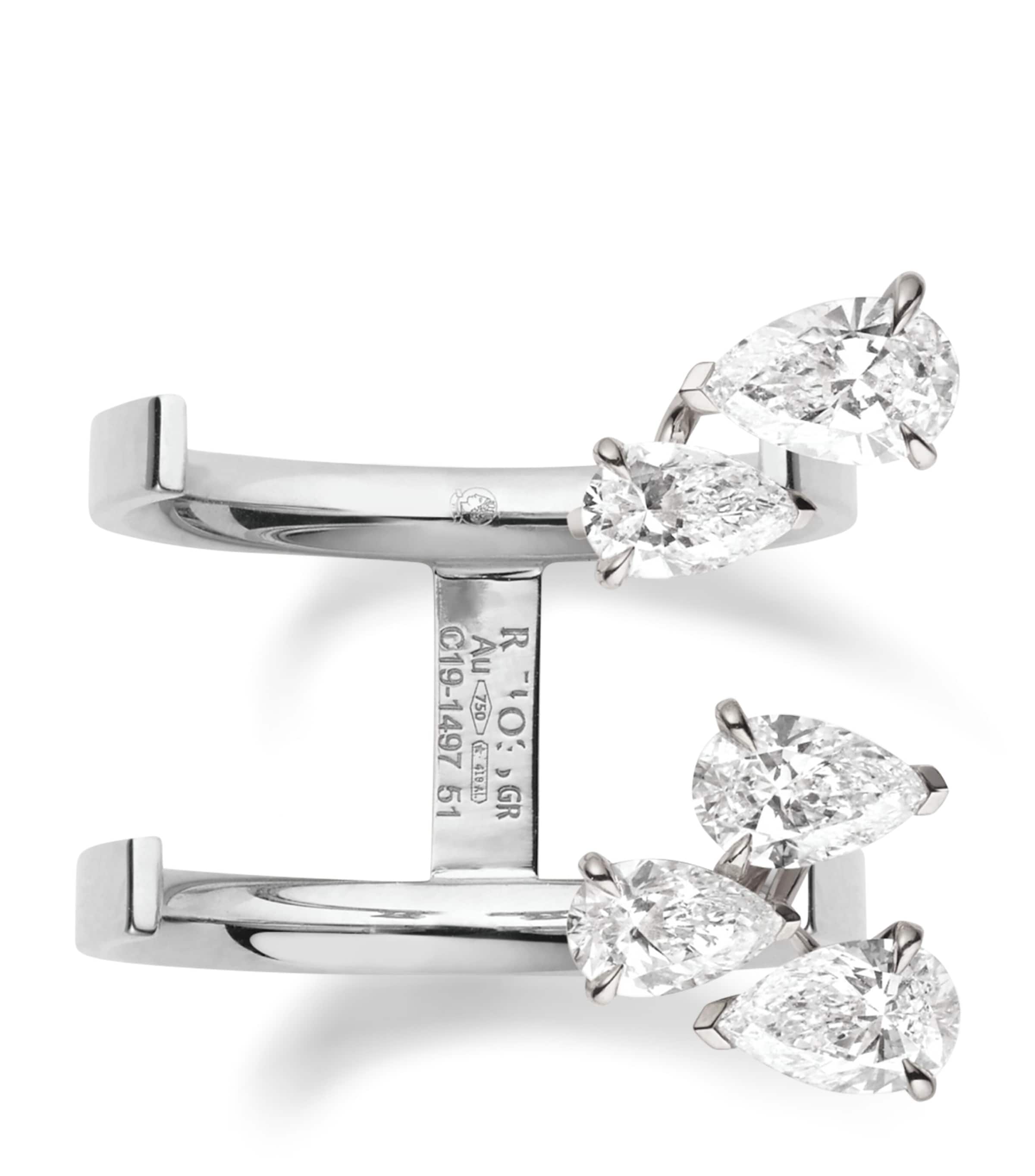 Repossi White Gold and Diamond Serti Sur Vide Ring White Gold