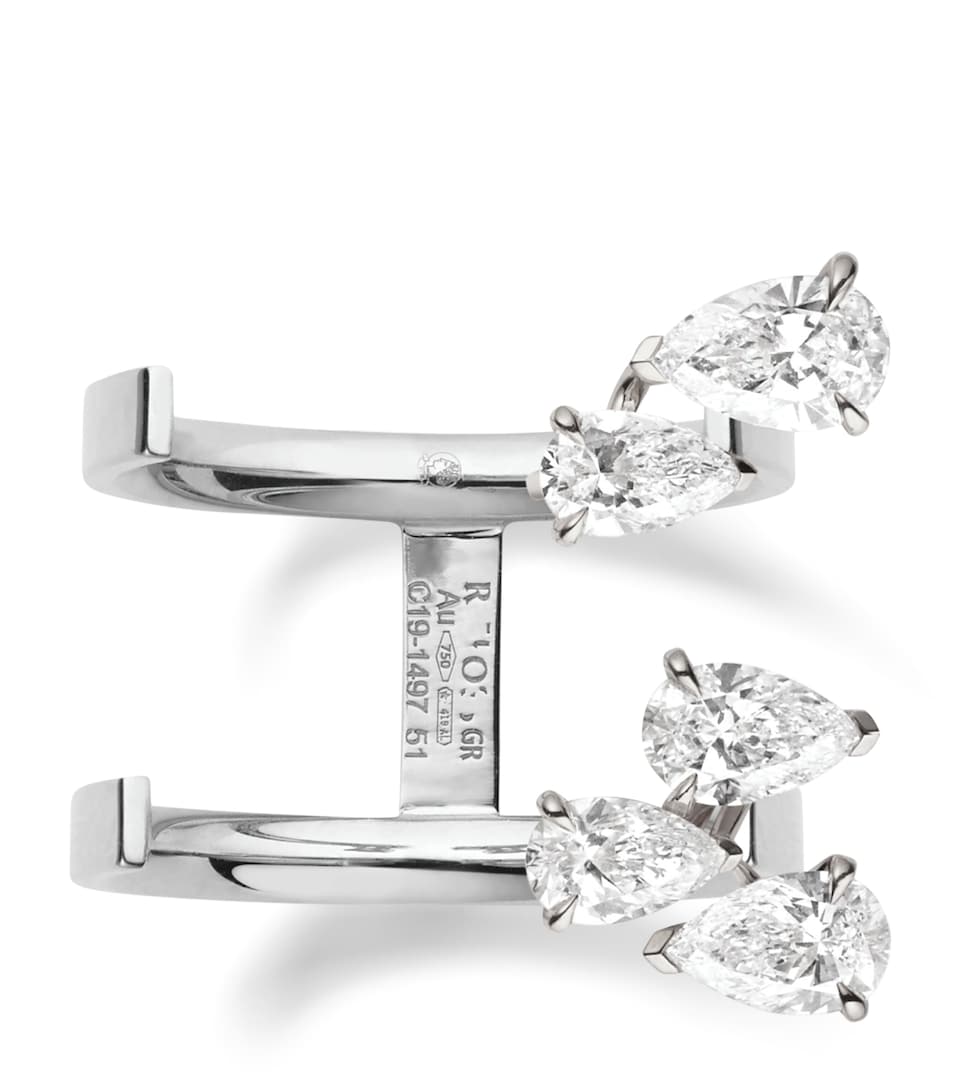 Repossi White Gold and Diamond Serti Sur Vide Ring White Gold