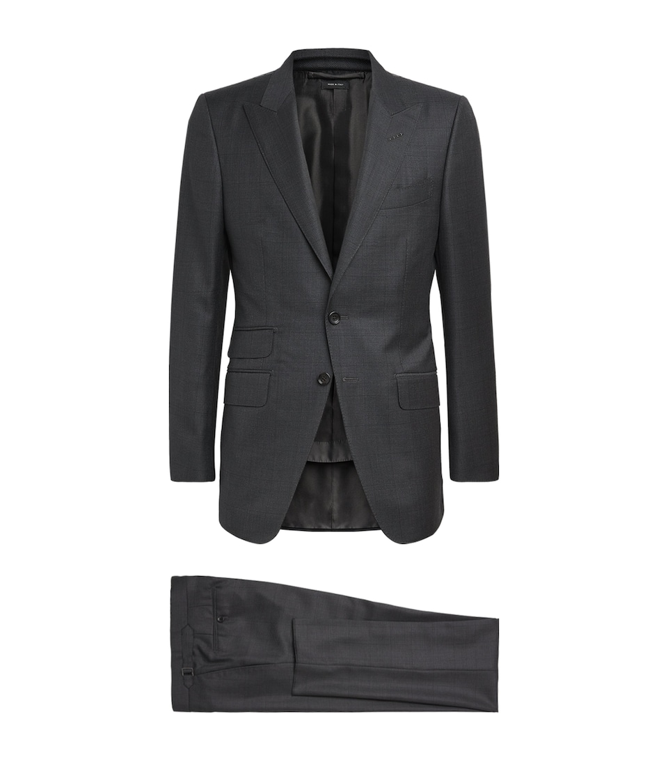 TOM FORD Mens Wool Check O’Connor 2-Piece Suit Taz