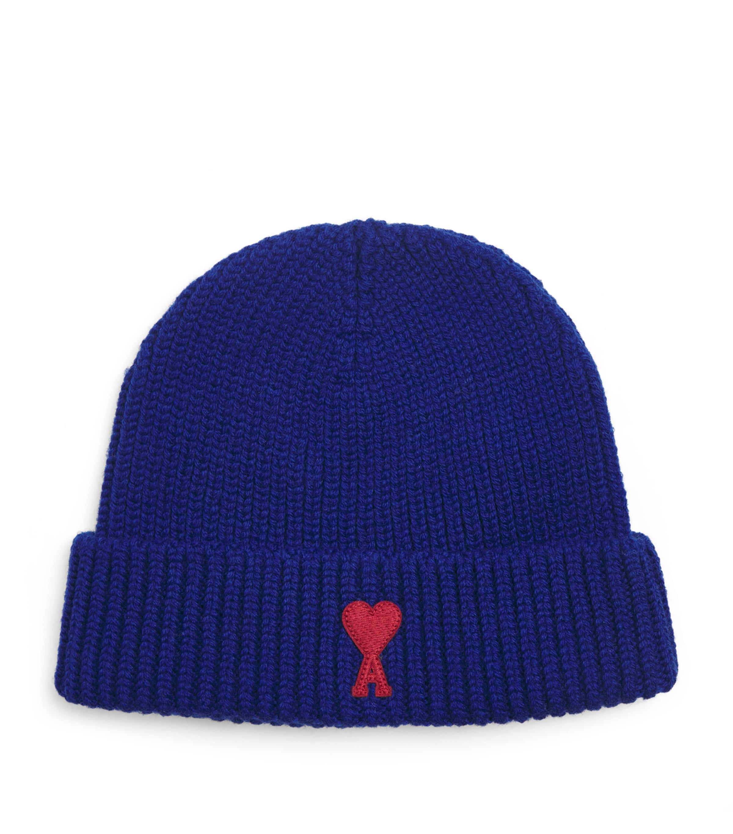 AMI Paris Ami de Coeur Beanie : Bleu Roi/rouge
