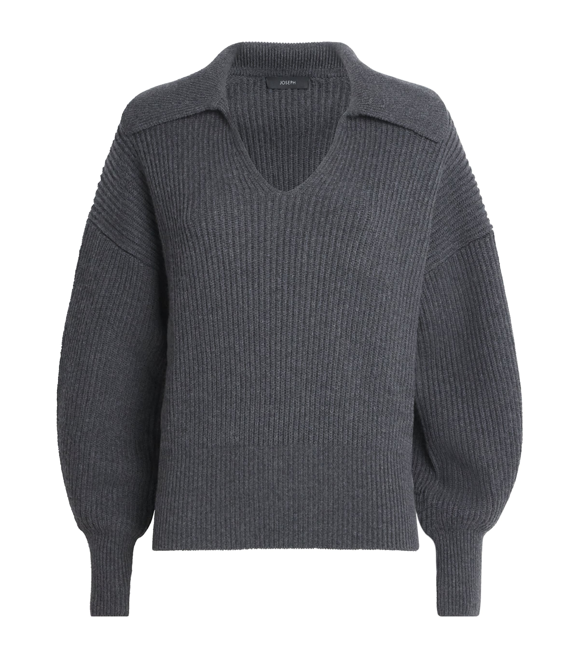 Merino-Cashmere-Silk Collared Sweater