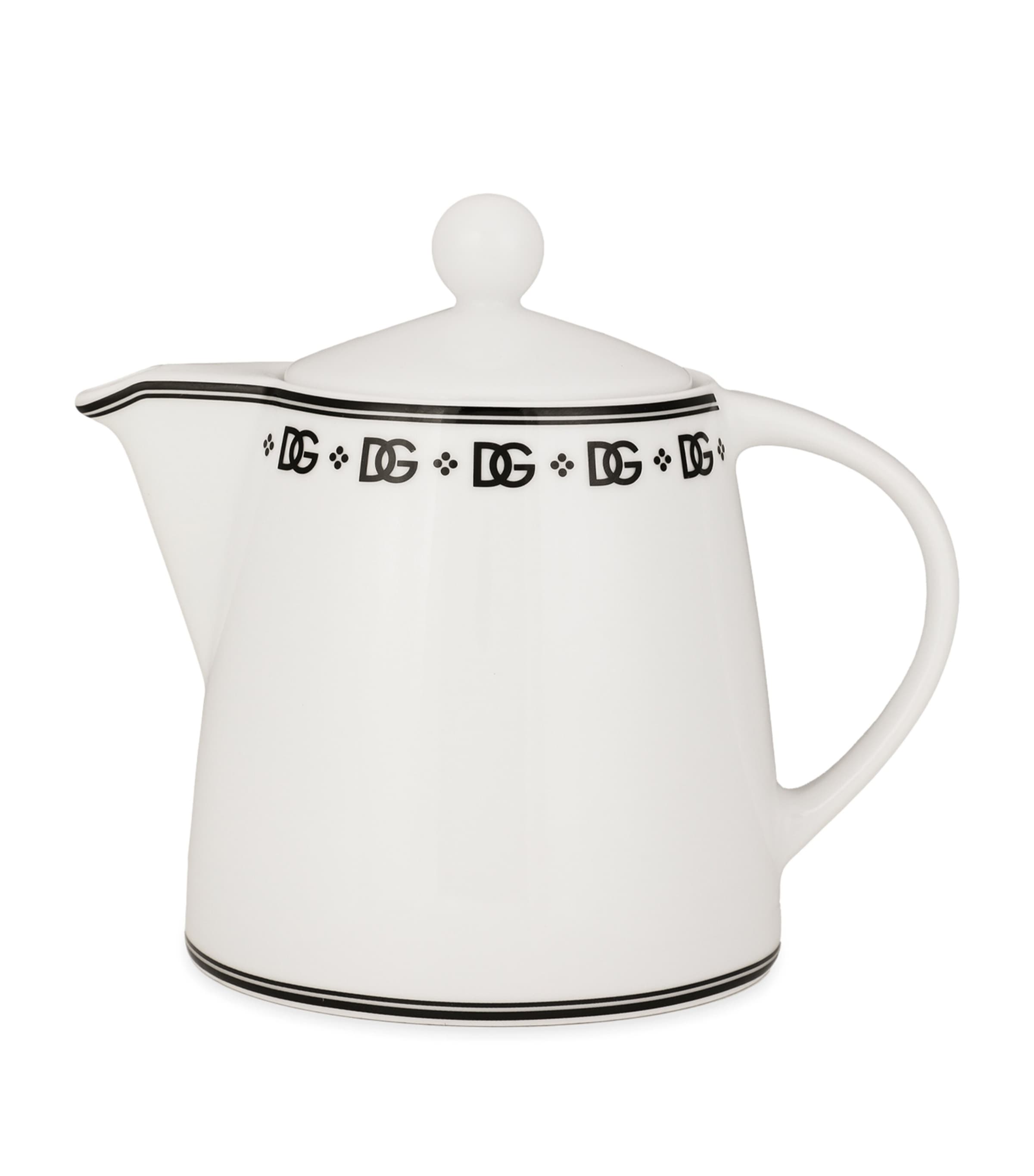 Dolce&Gabbana Casa Porcelain DG Logo Teapot Dg Logo Bordo