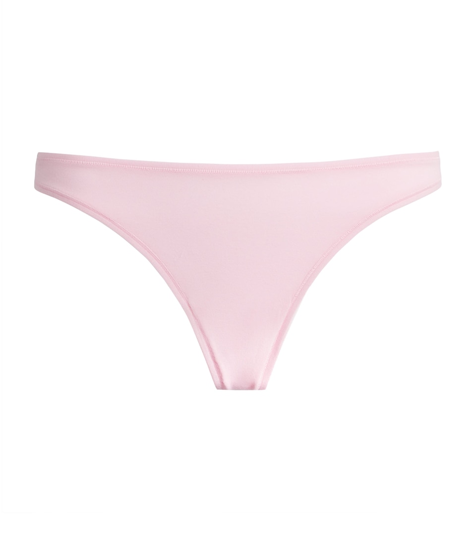Skims Womens Stretch-Cotton Everyday Thong Peony