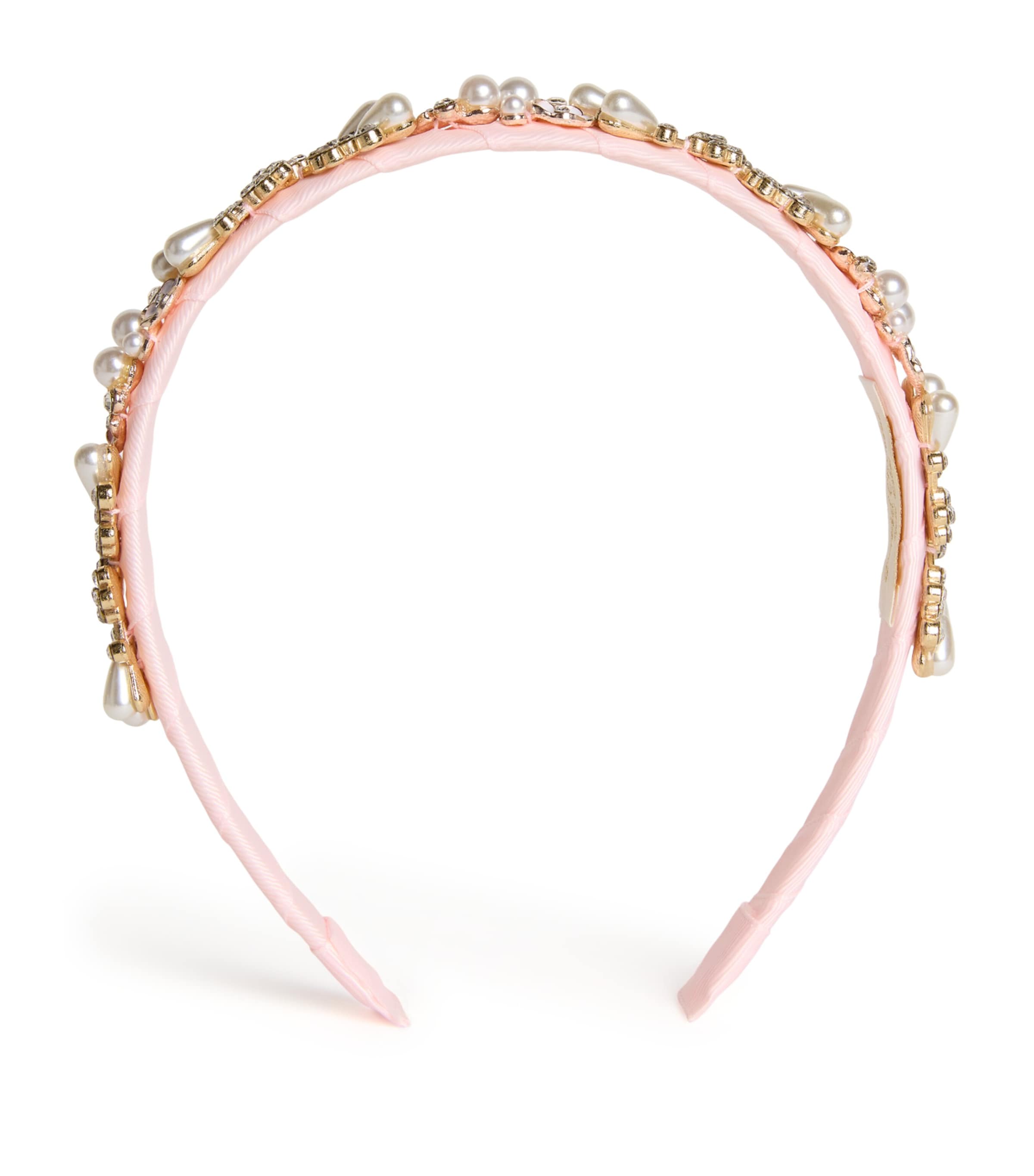 Diamanté and Faux Pearl-Embellished Headband