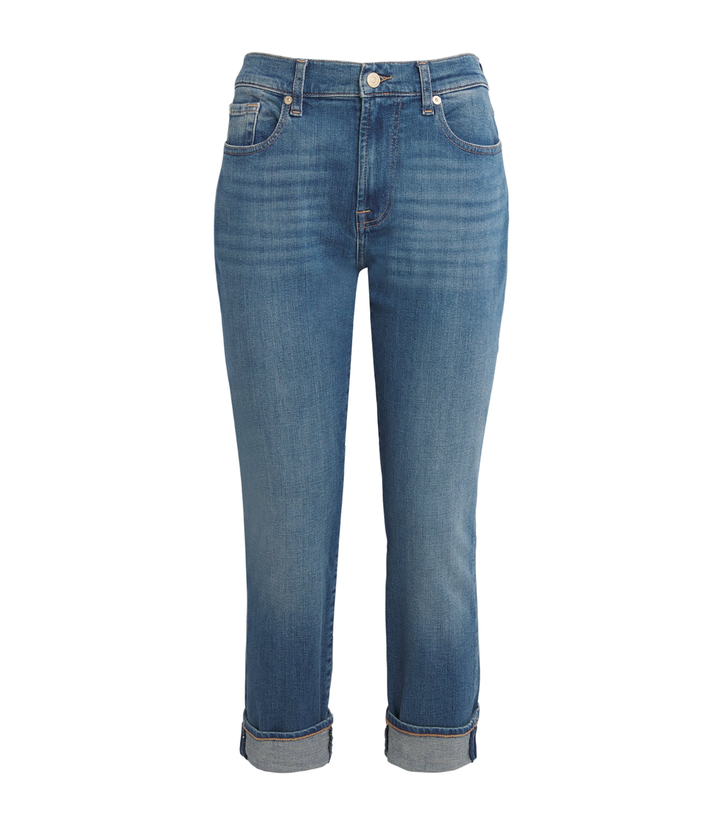 Cuffed Relaxed Skinny Jeans