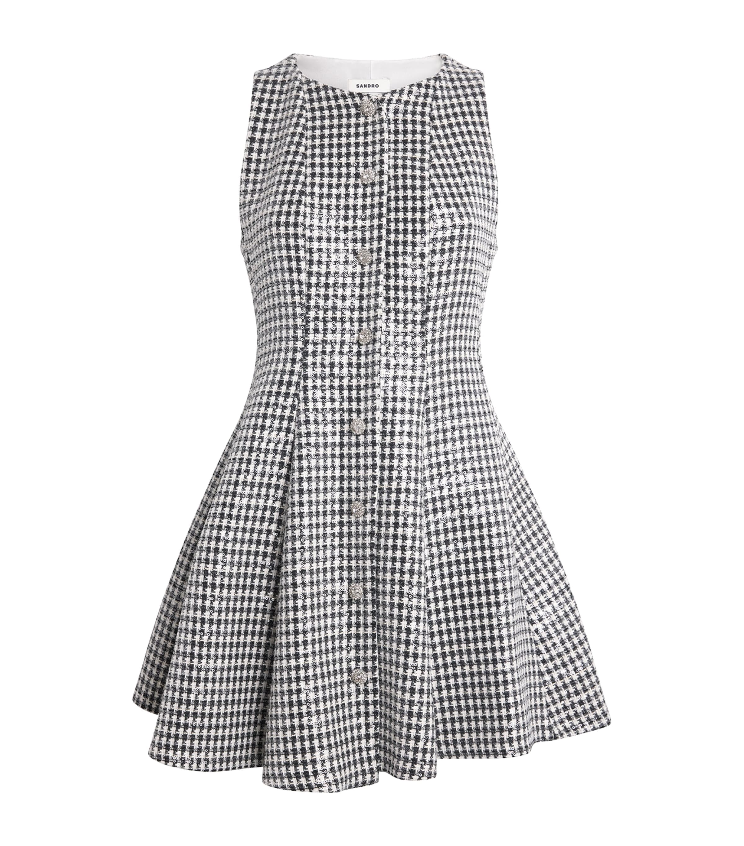 Tweed Sequinned Mini Dress