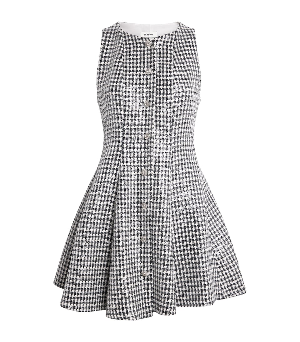 Tweed Sequinned Mini Dress