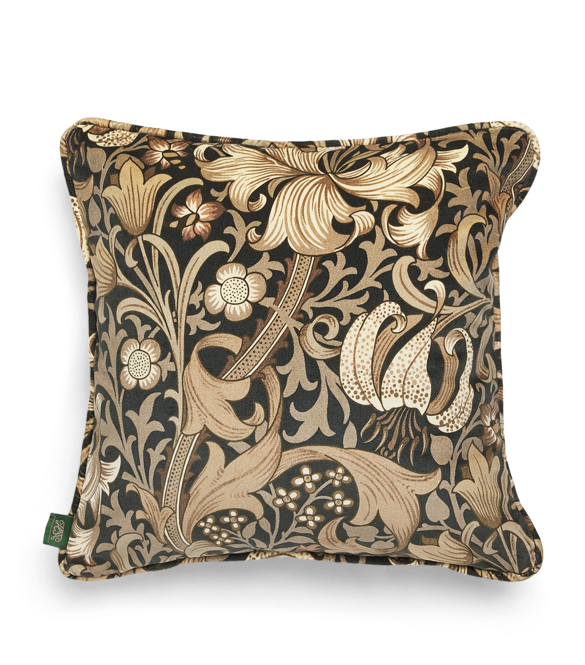 Velvet Golden Lily Cushion (40cm x 40cm)
