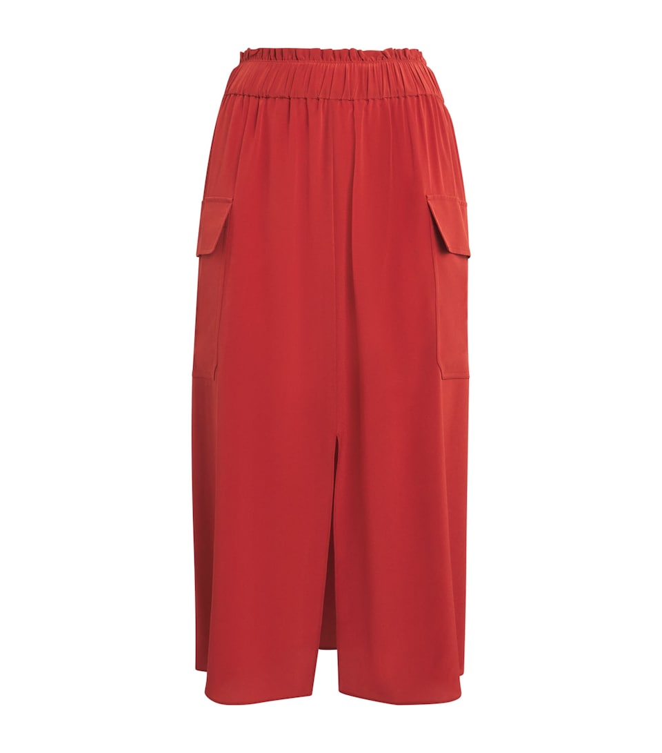 Silk Charai Midi Skirt