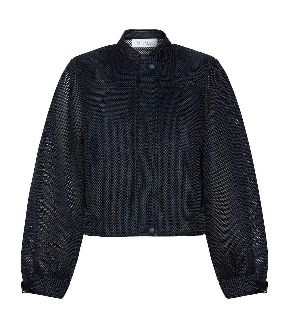 Max Mara Womens Mesh Bomber Jacket Ultramarine