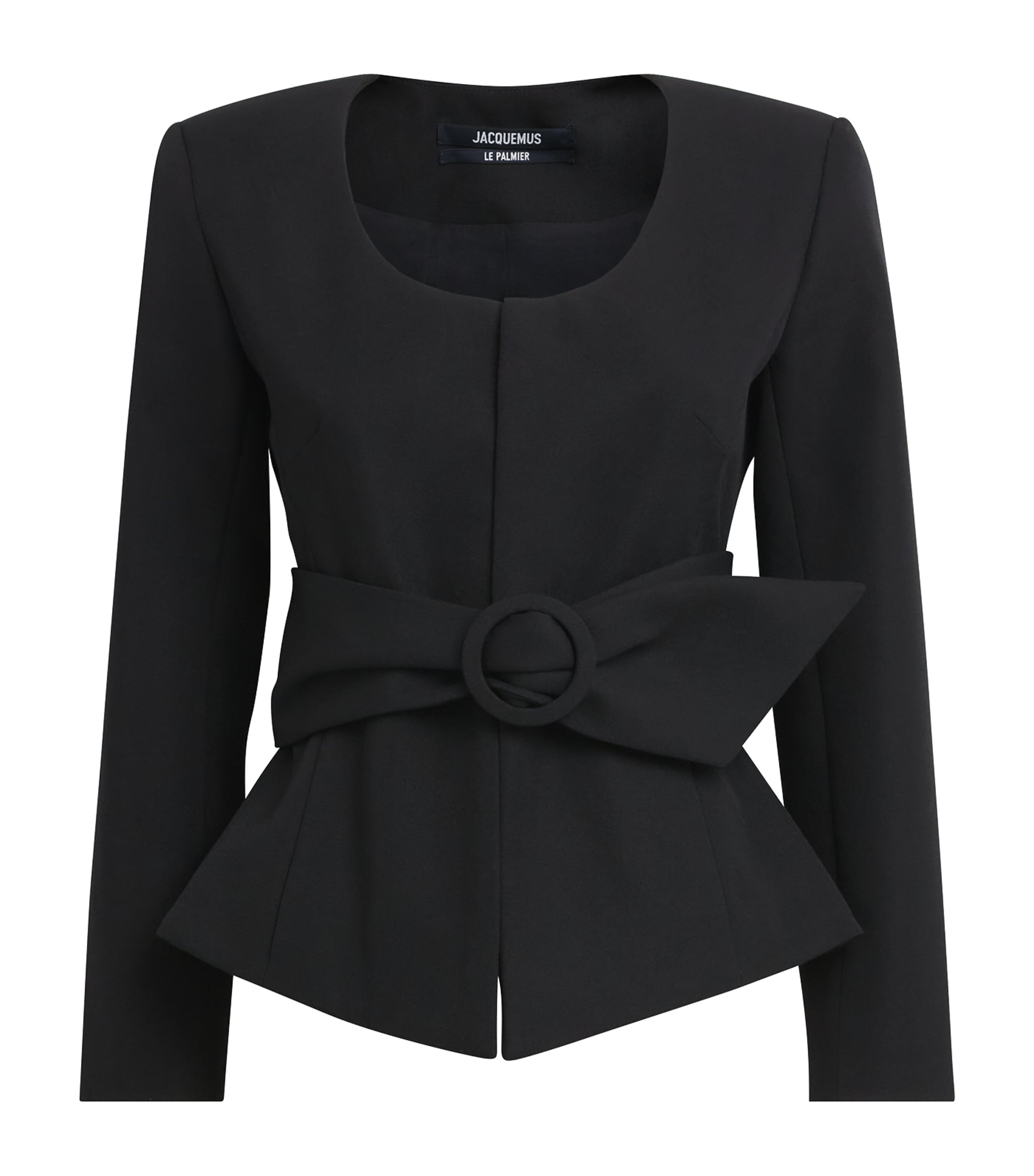 Jacquemus Womens Virgin Wool Fitted Miami Jacket Black