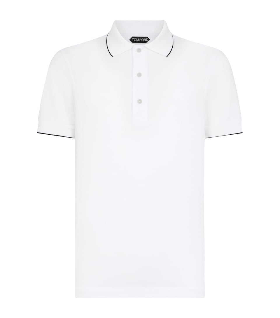 TOM FORD Mens Contrast-Trim Polo Shirt Wna