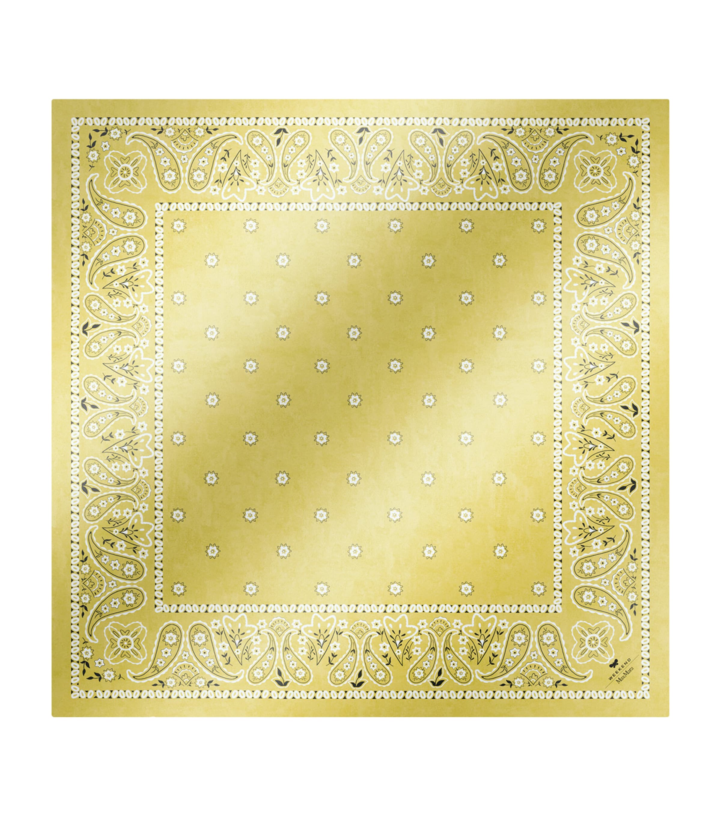 Weekend Max Mara Silk Twill Printed Scarf Green