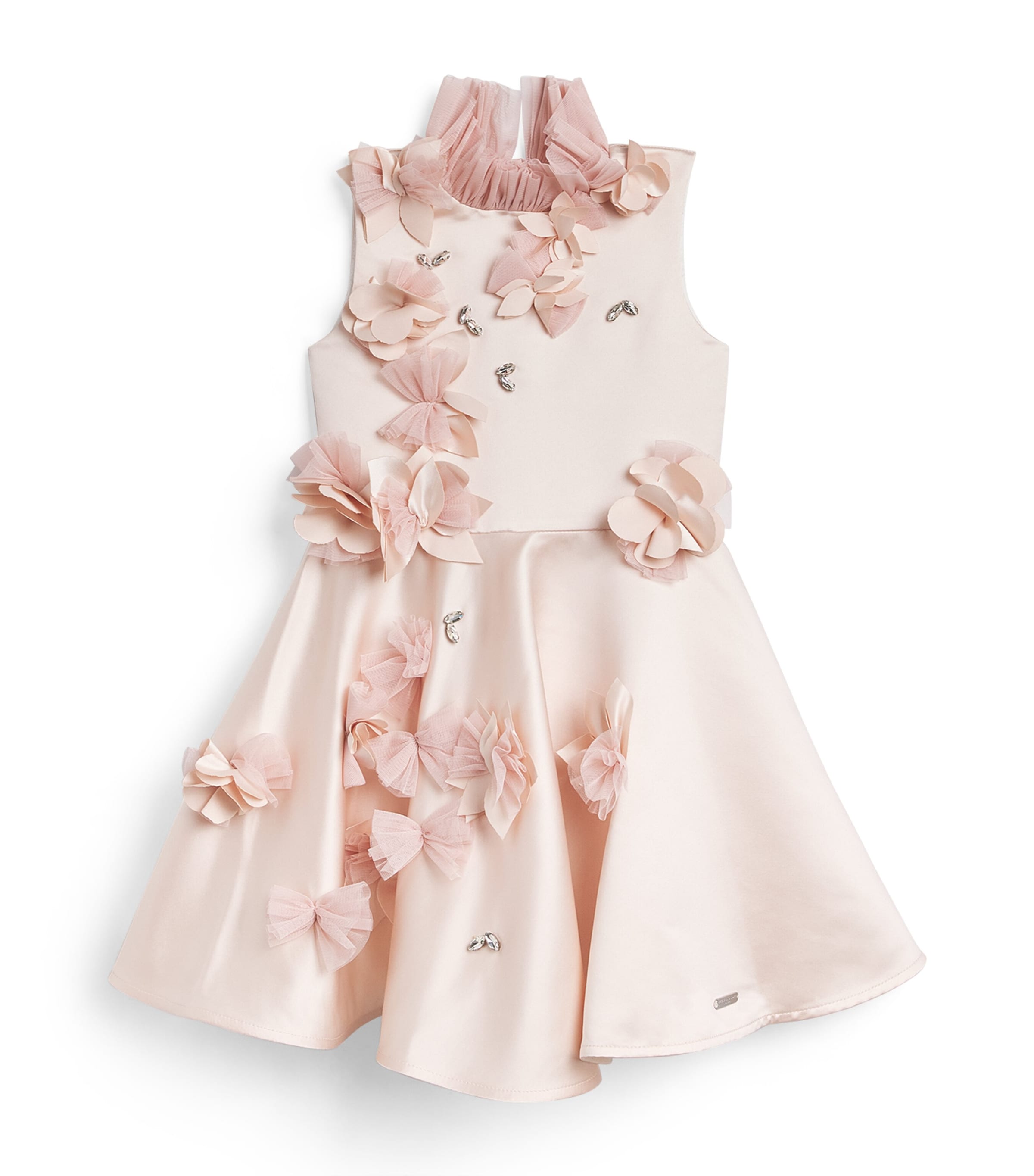 JESSIE AND JAMES Satin Embellished Trinket Dress (3-14 Years) Pink Satin