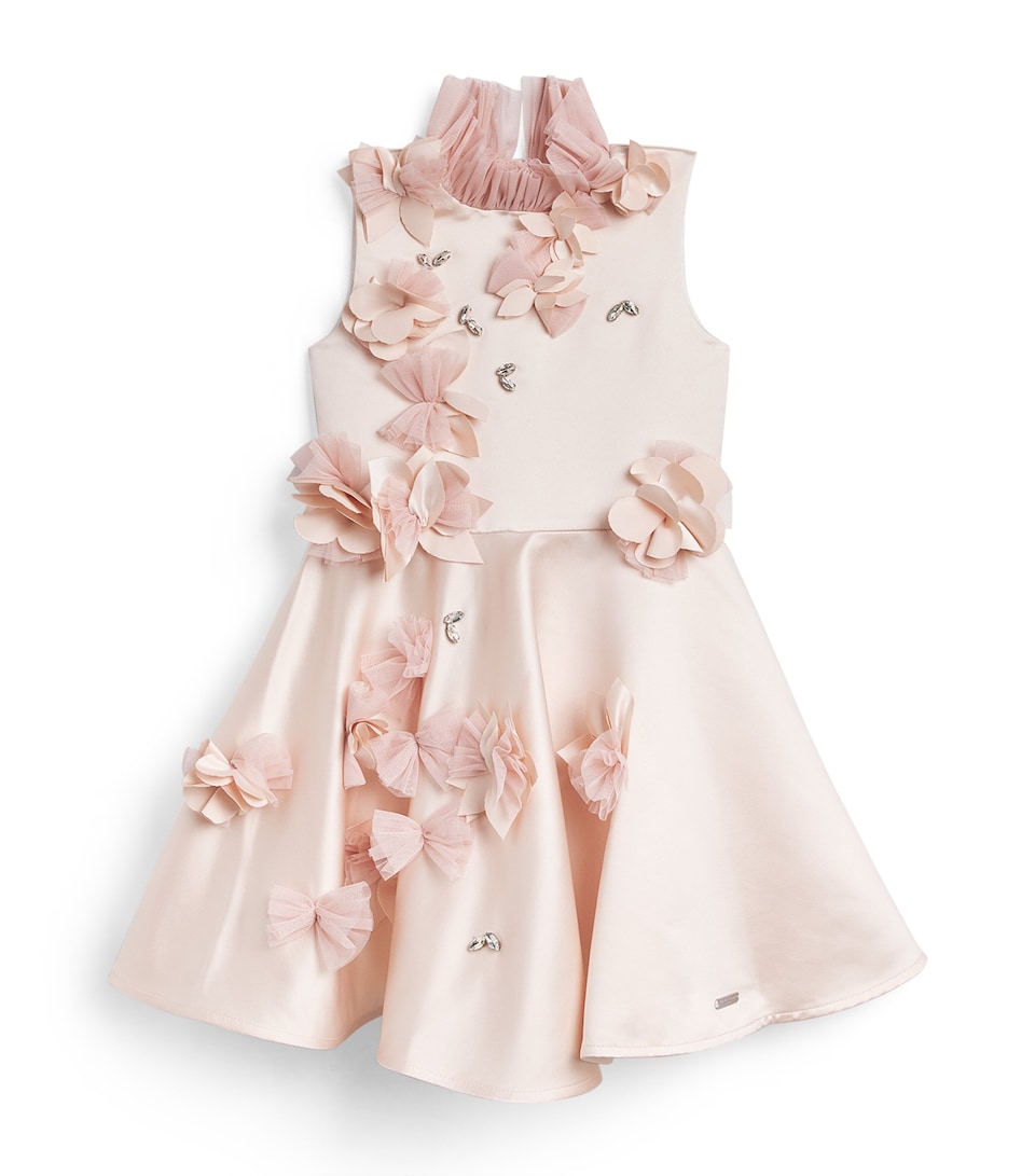 JESSIE AND JAMES Satin Embellished Trinket Dress (3-14 Years) Pink Satin
