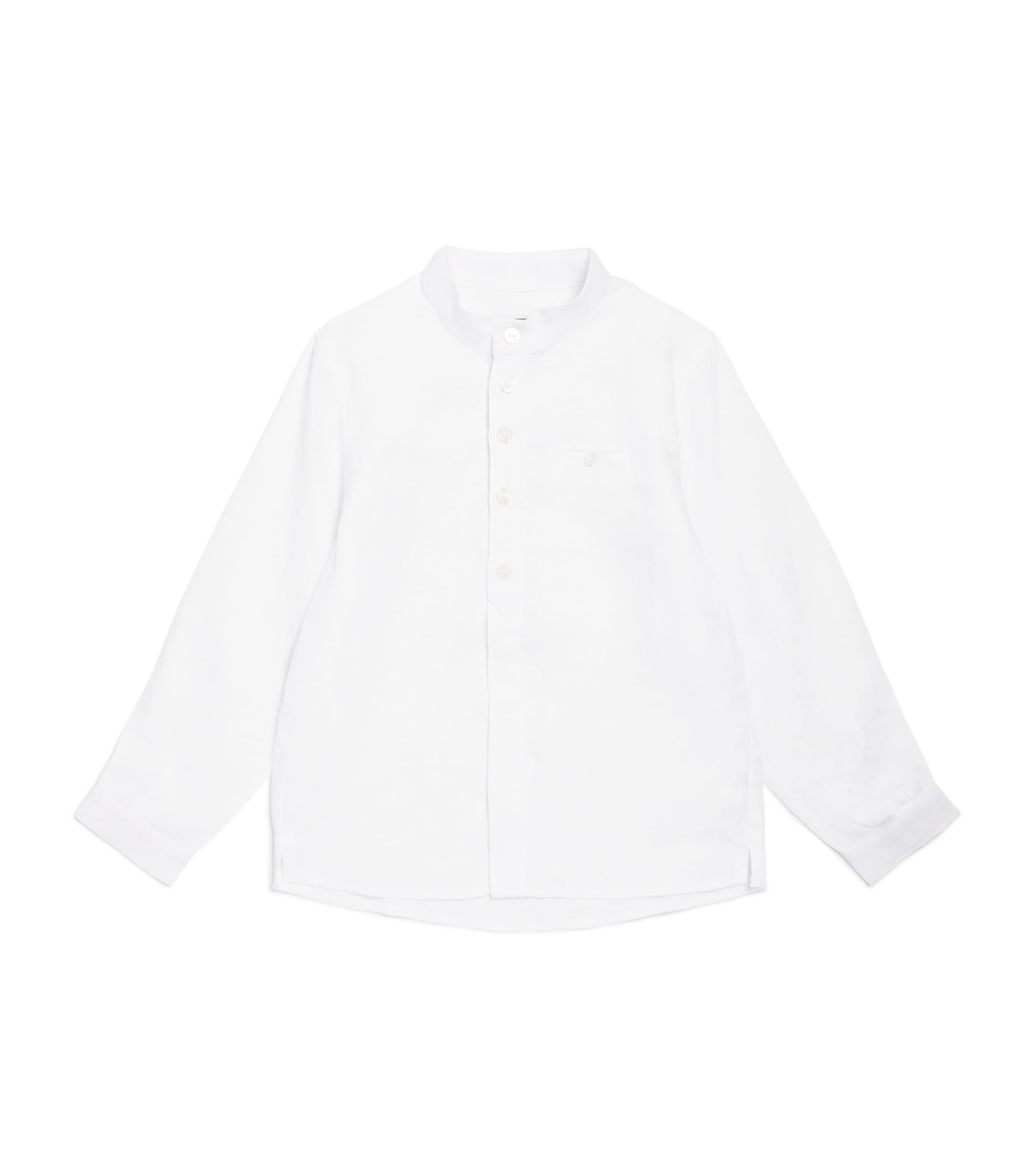 Linen Stand-Collar Shirt (5-12 Years)