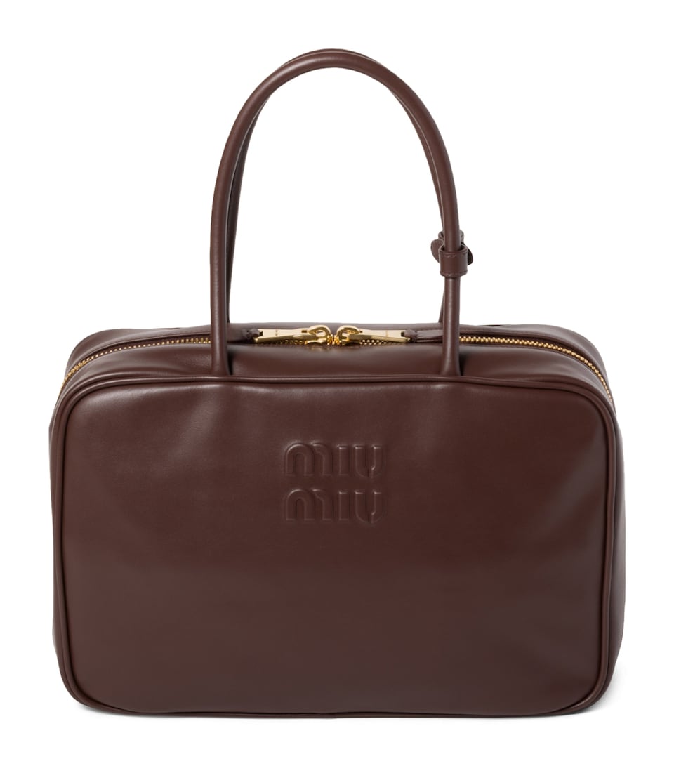 Leather Beau Top-Handle Bag