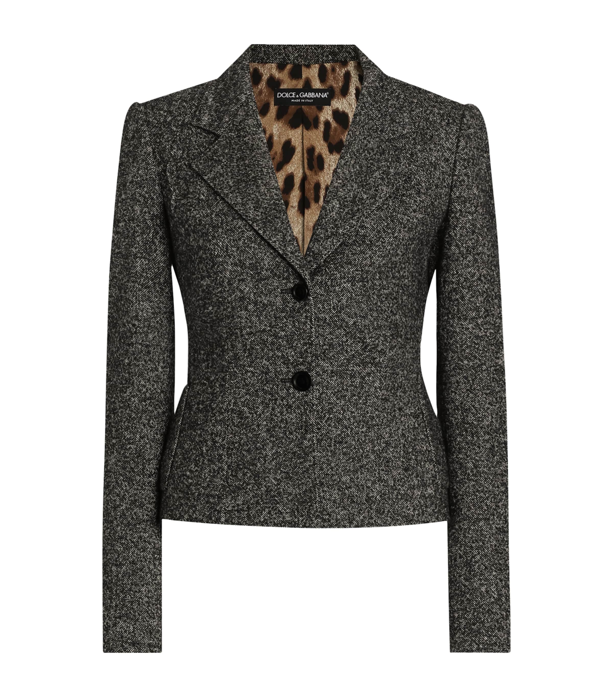 Wool-Blend Single-Breasted Blazer