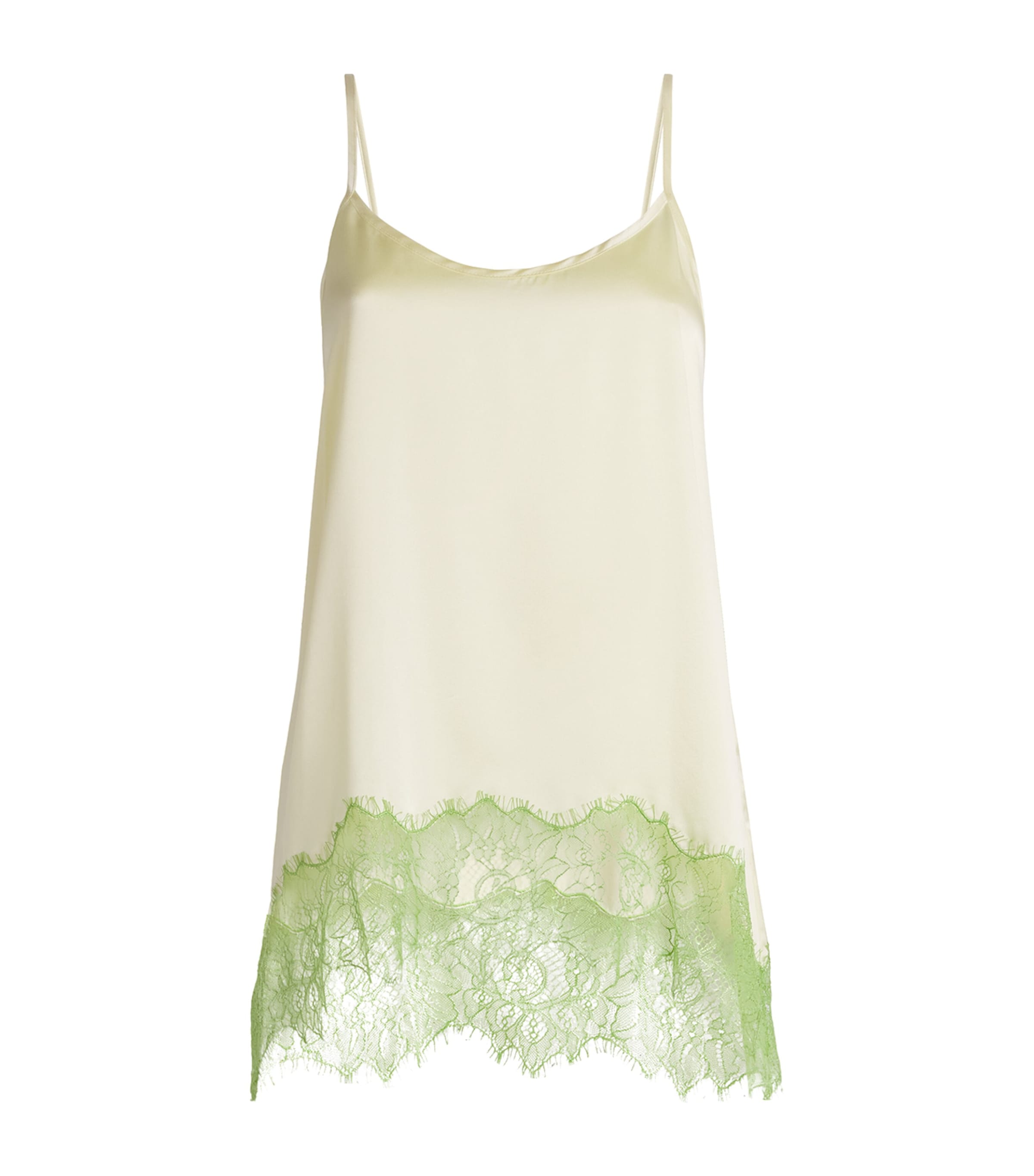 STAUD Womens Silk-Lace Chloe Cami Top Klsp Key Lime/sprout