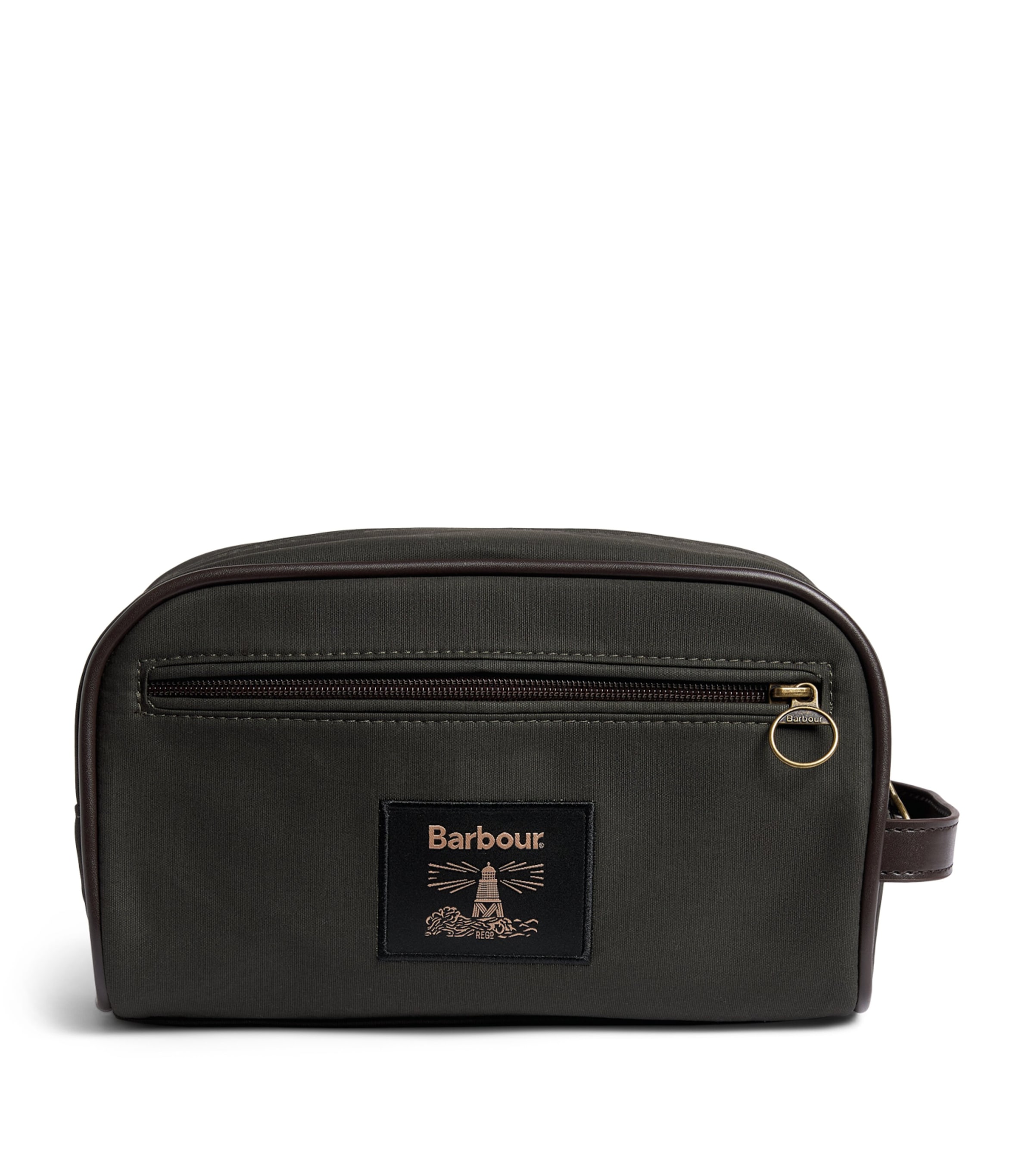 Barbour Waxed Wash Bag Olive/beacon