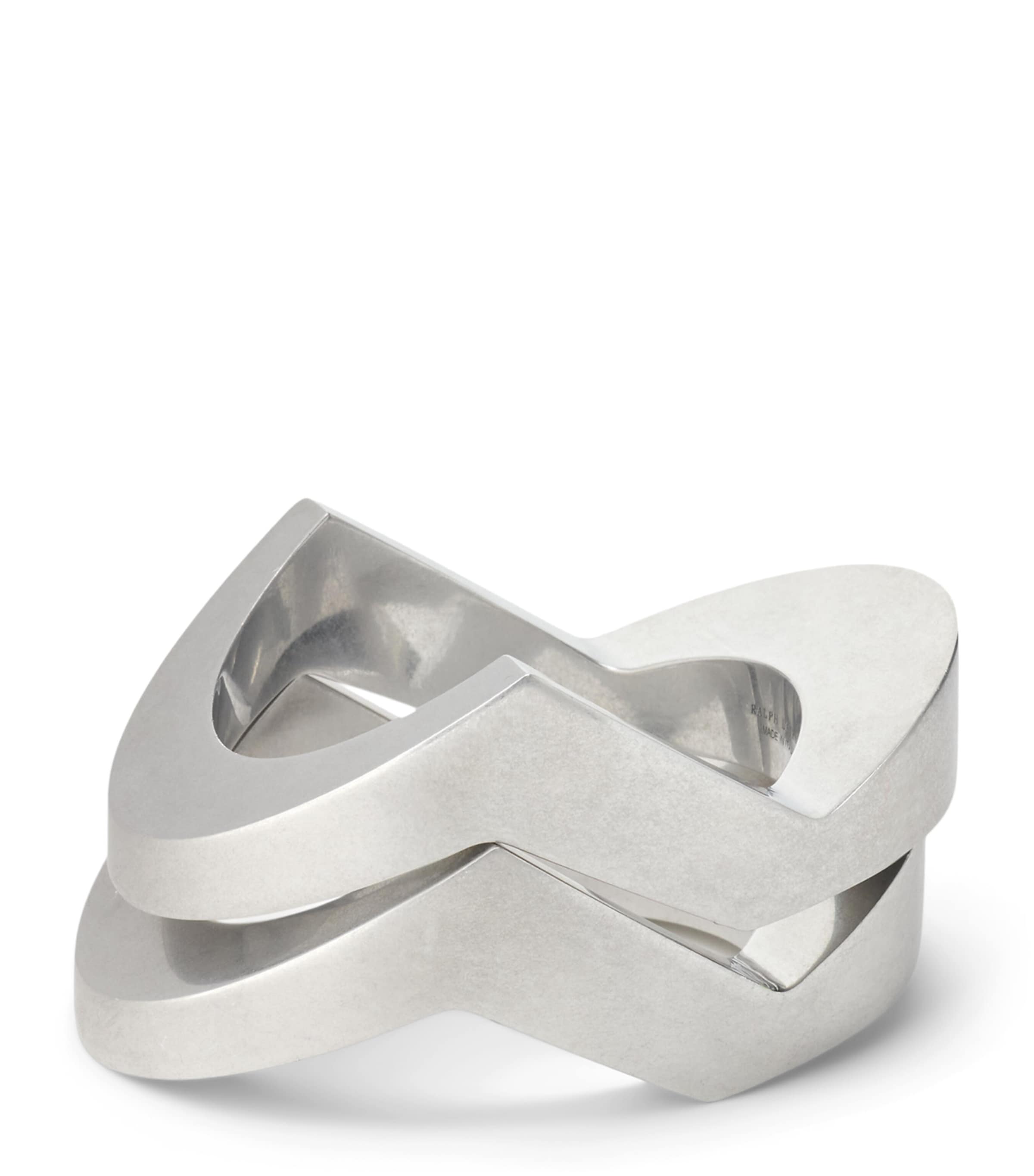 Ralph Lauren Collection Palladium-Plated Dual Cuff Bracelet Set Silver Palladium