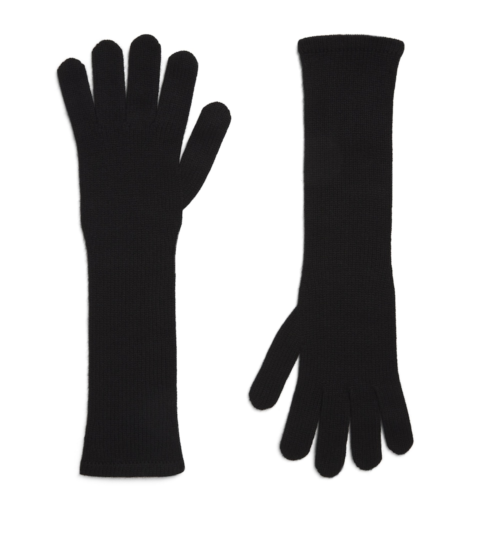 Max Mara Womens Cashmere Gloves Black