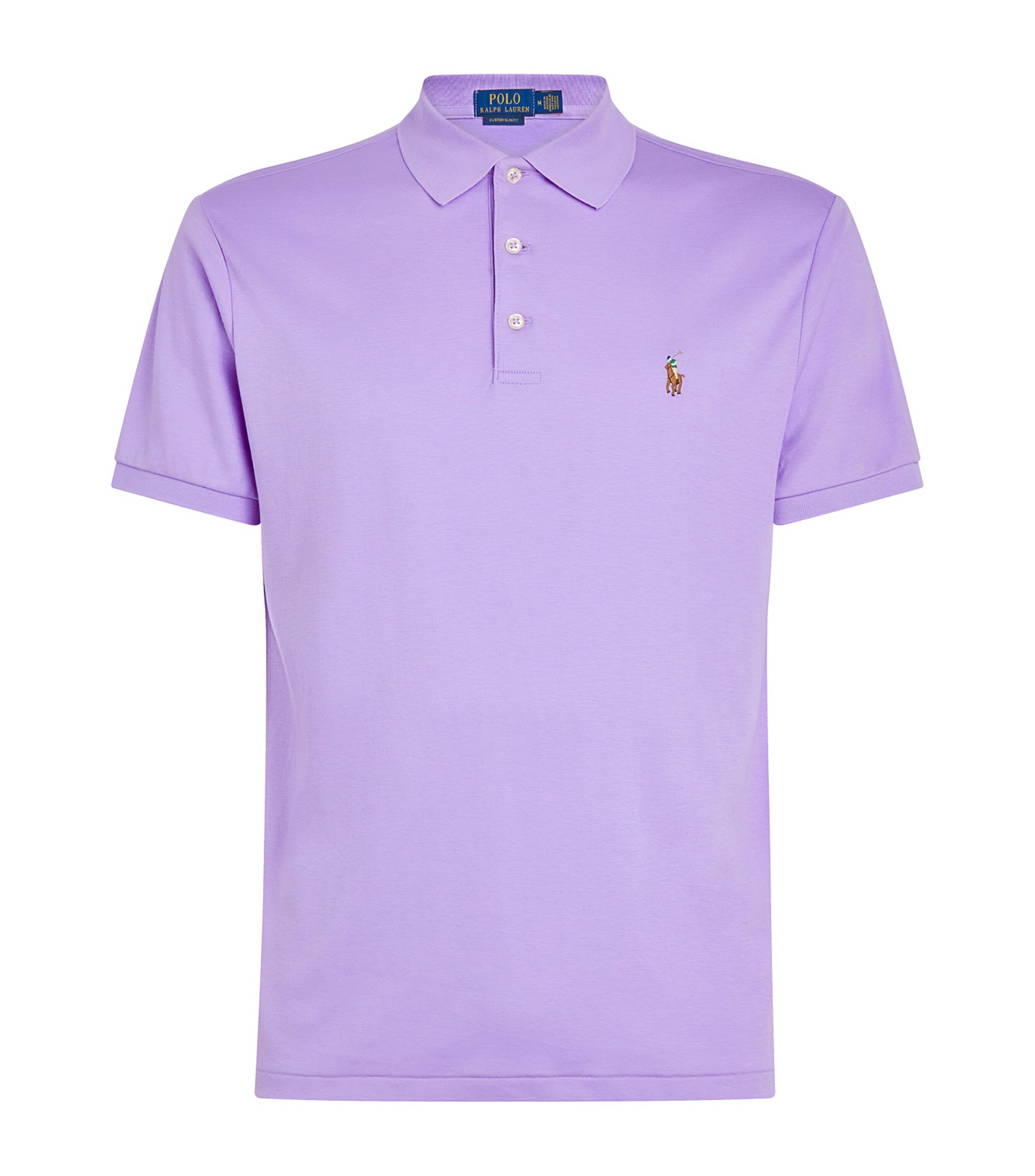 Polo Ralph Lauren Mens Cotton Slim-Fit Polo Shirt Powder Purple