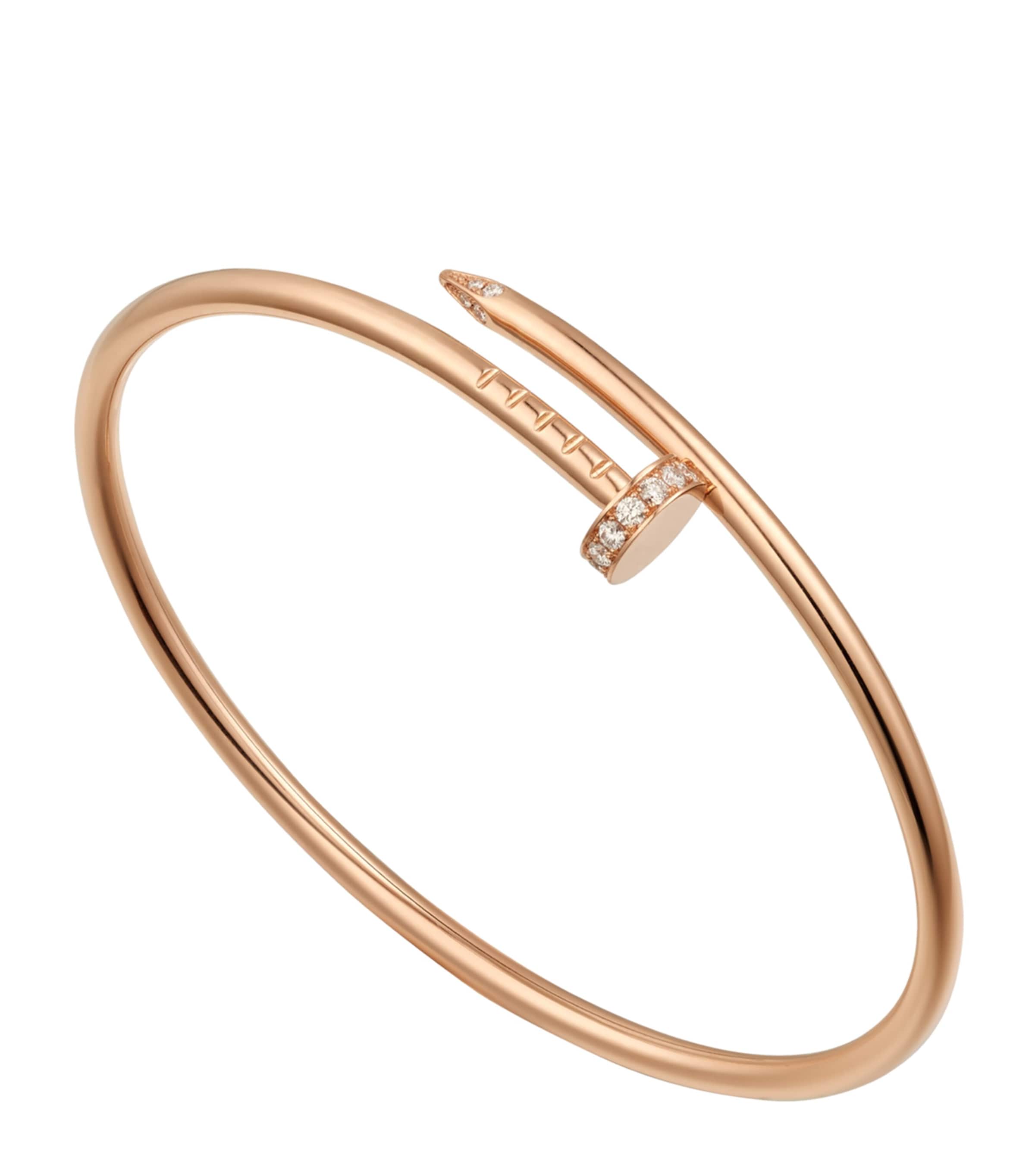 Cartier Small Rose Gold and Diamond Juste un Clou Bracelet Rose Gold