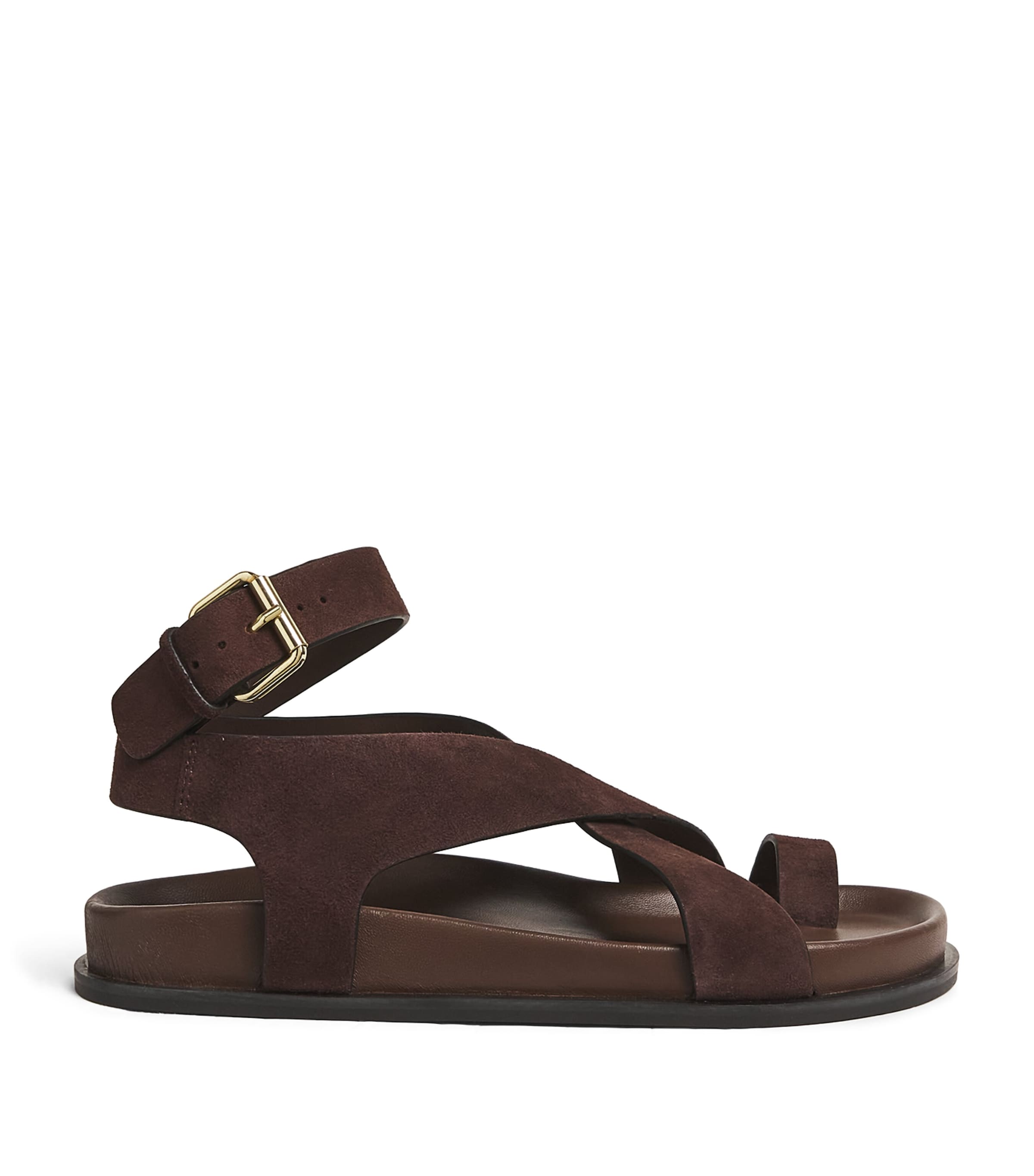 A.EMERY Suede Jalen Sandals Walnut Suede
