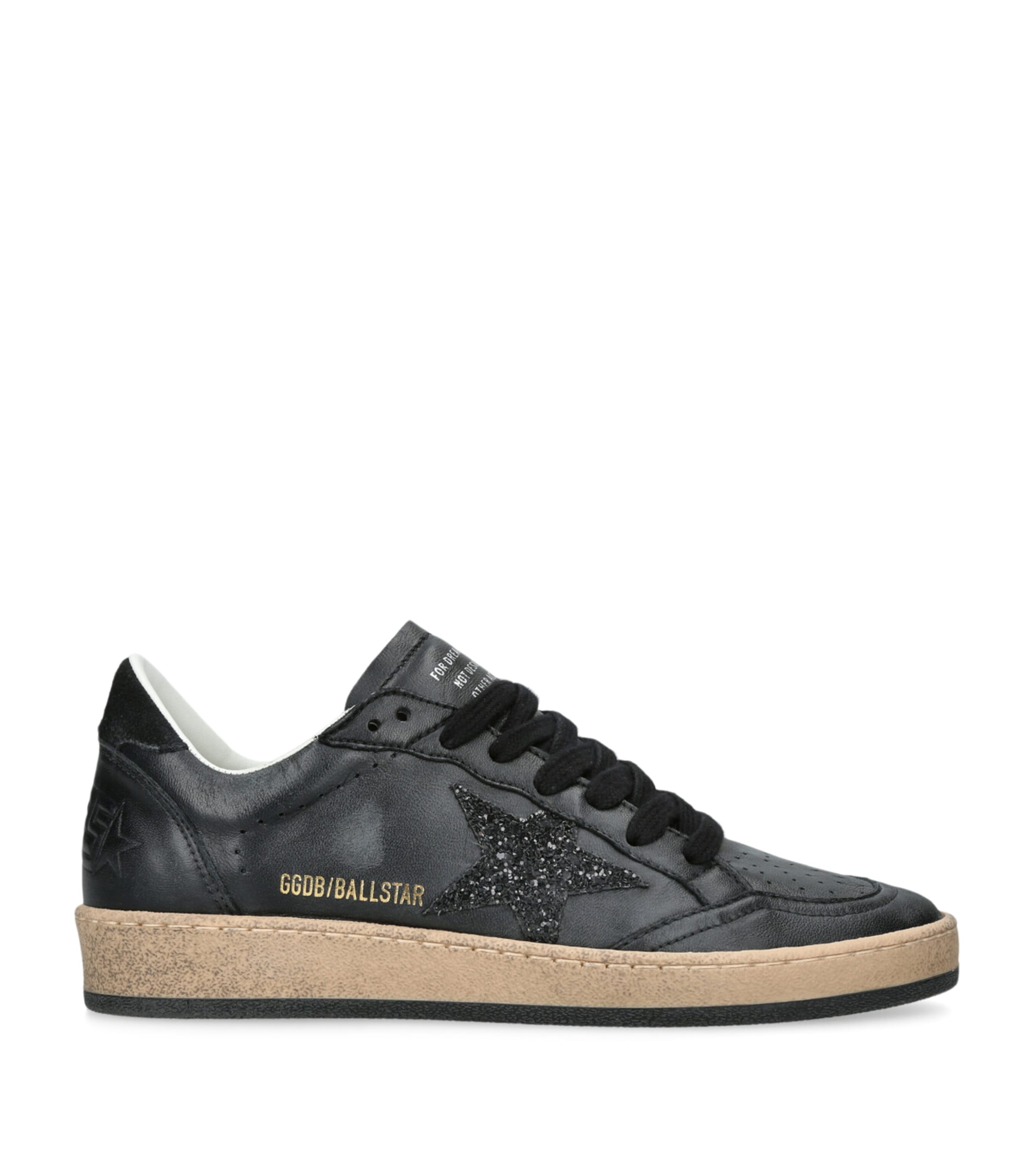 Golden Goose Leather Ball Star Sneakers Black