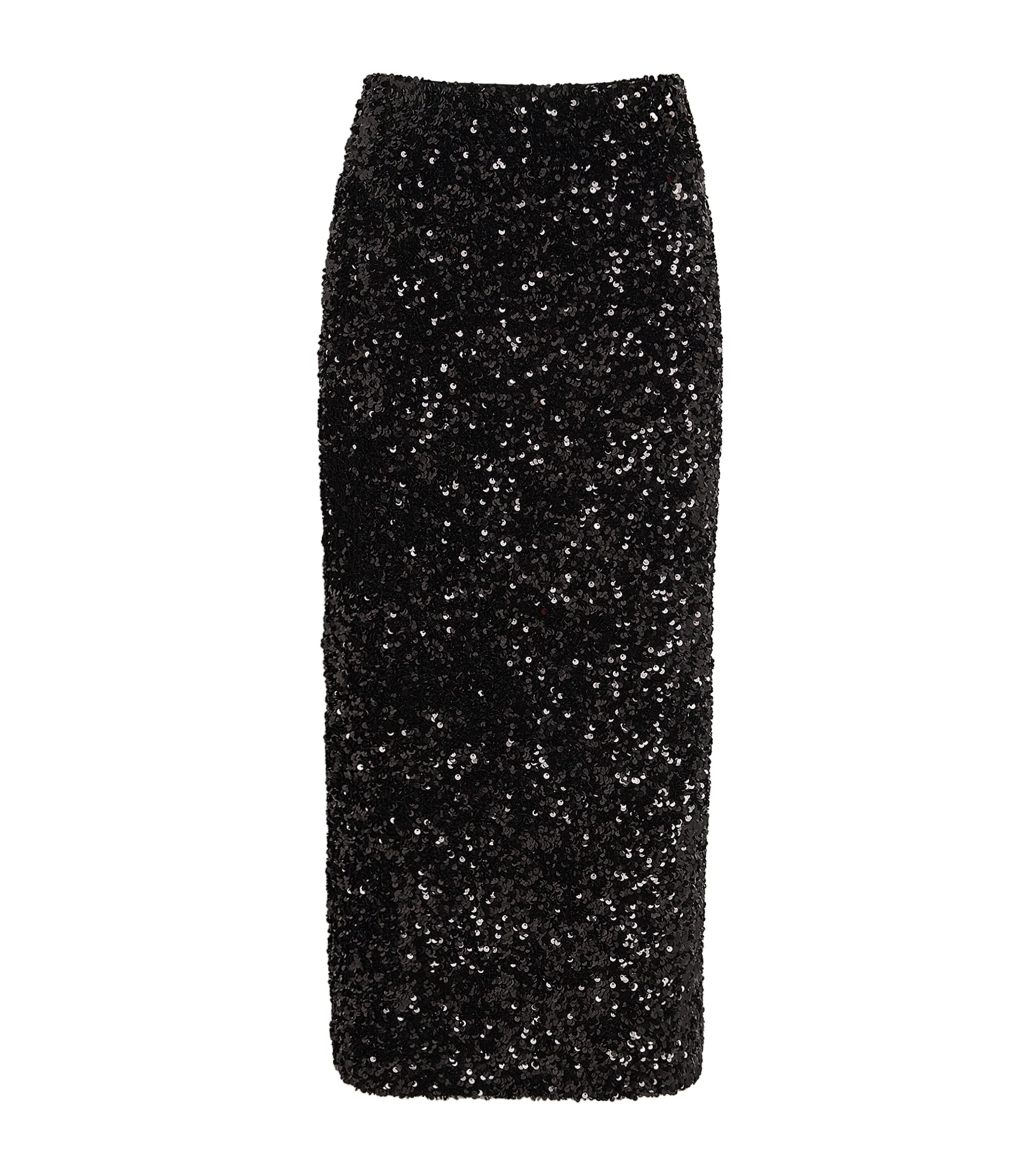 Vince Womens Sequinned Column Midi Skirt