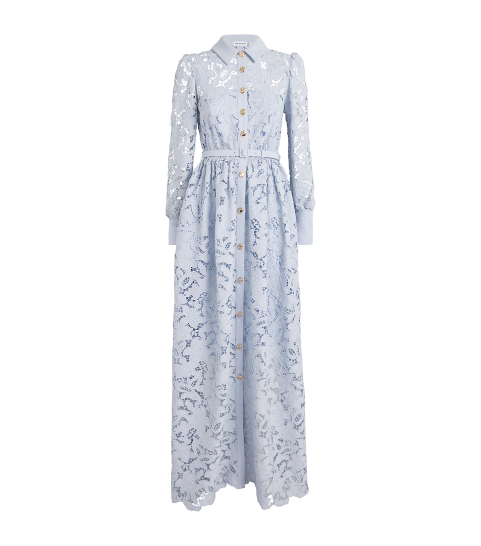 Lace Belted Maxi Dress