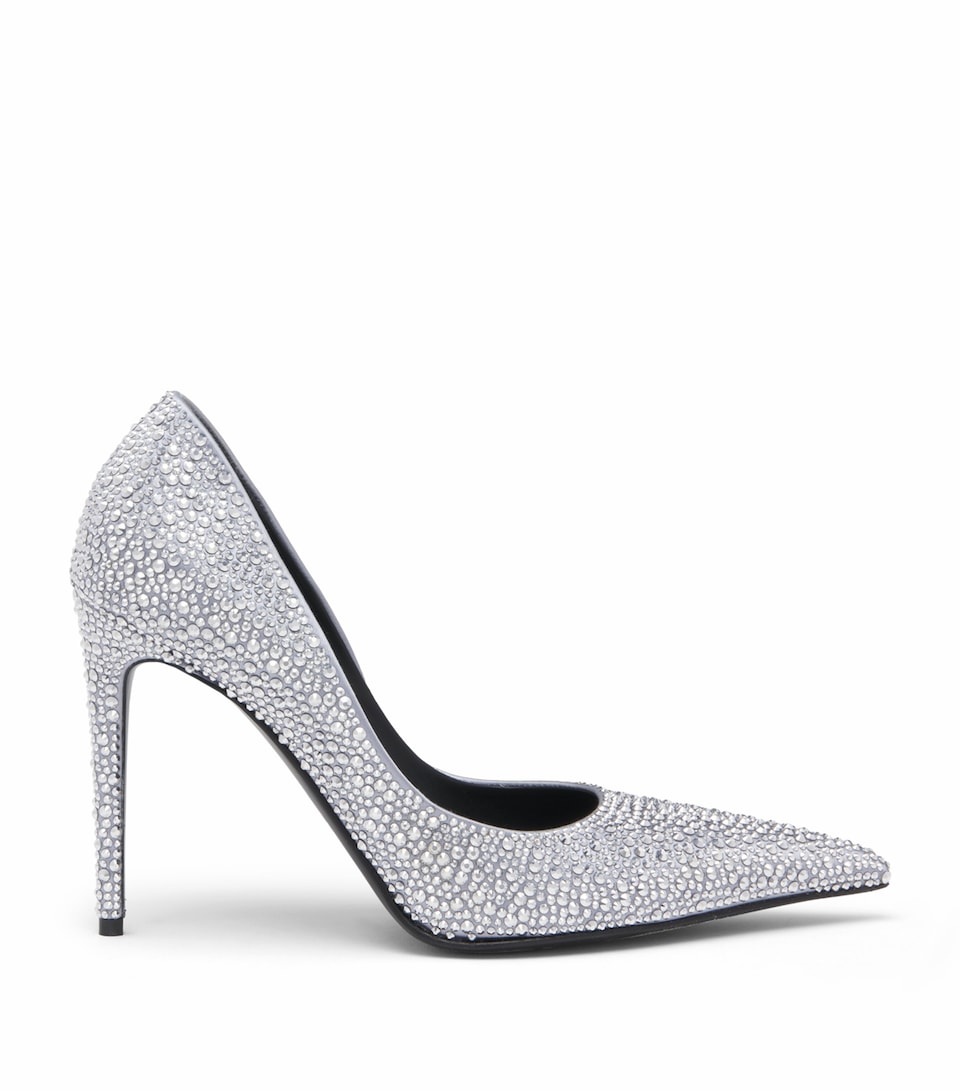 McQueen Crystal-Embellished Skull Pumps 105