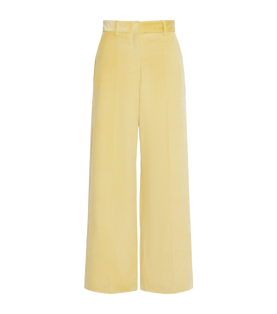 Weekend Max Mara Womens Corduroy Wide-Leg Trousers Honey