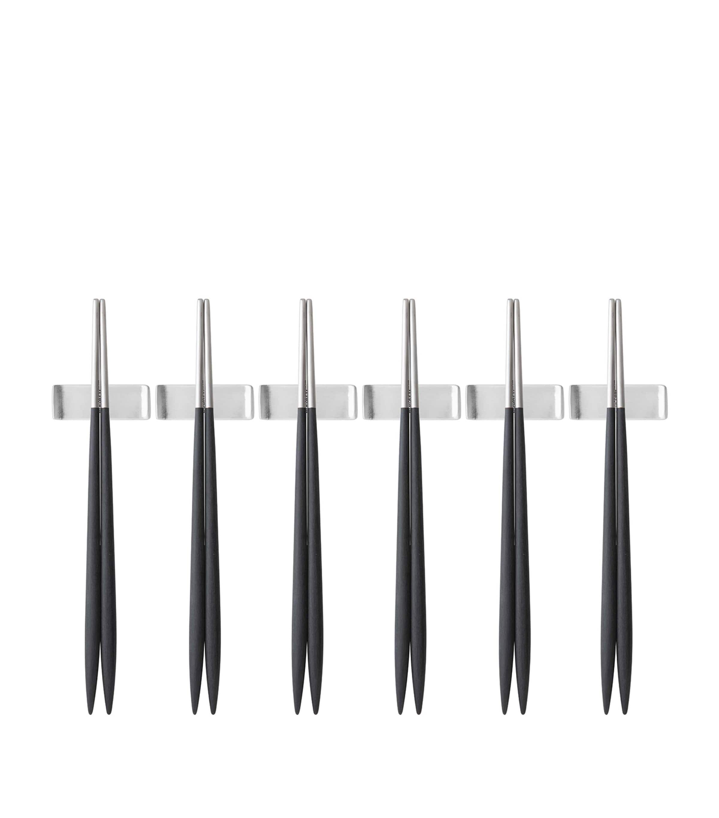 Set of 6 Stainless Steel Ares Chopsticks