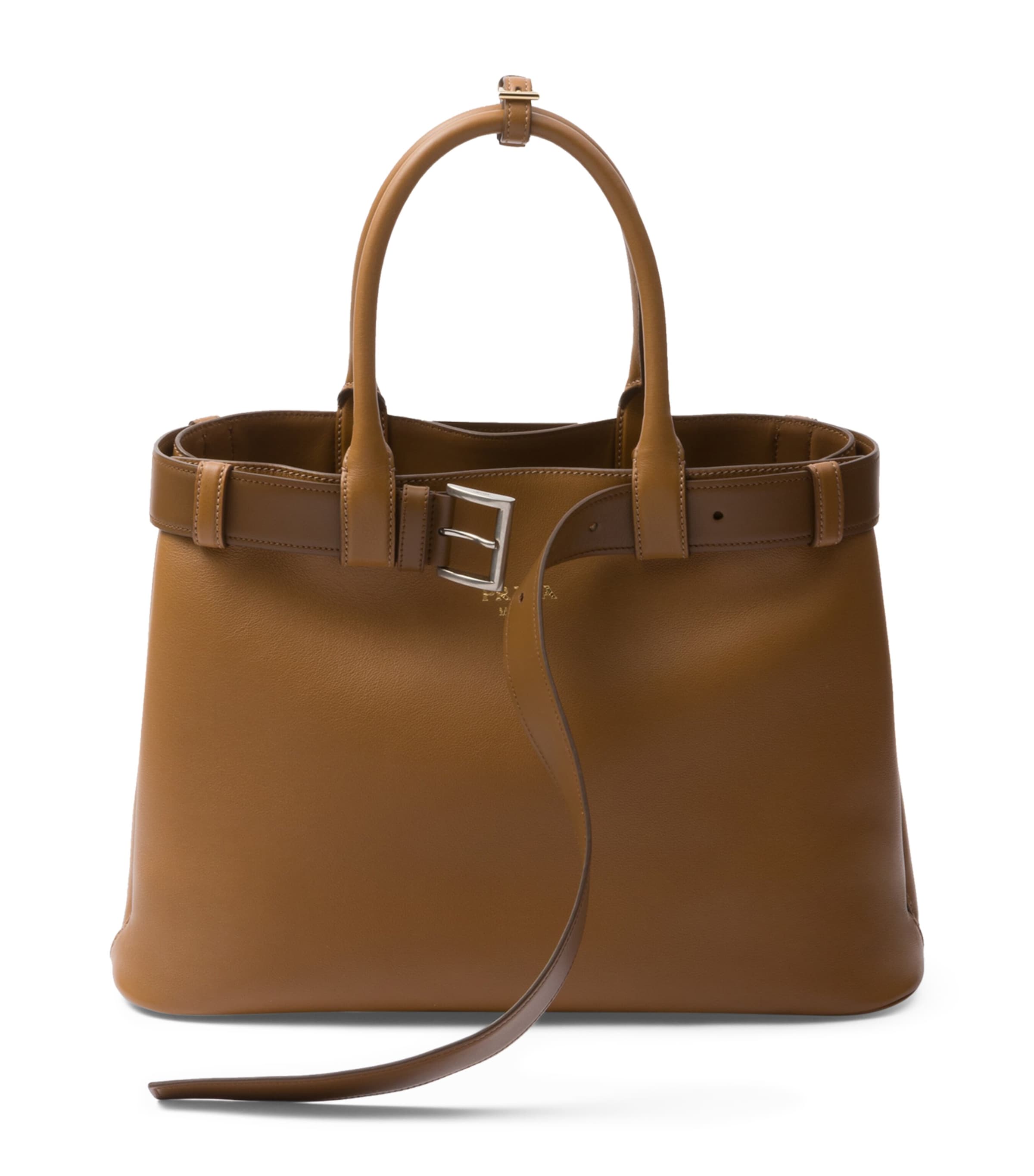 Large Leather Buckle Tote Bag