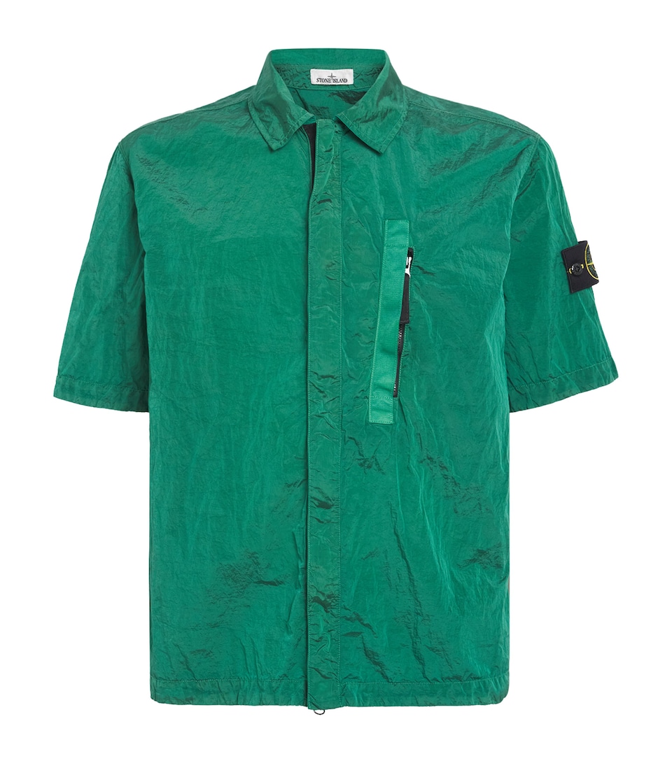 Nylon Zip-Up T-Shirt