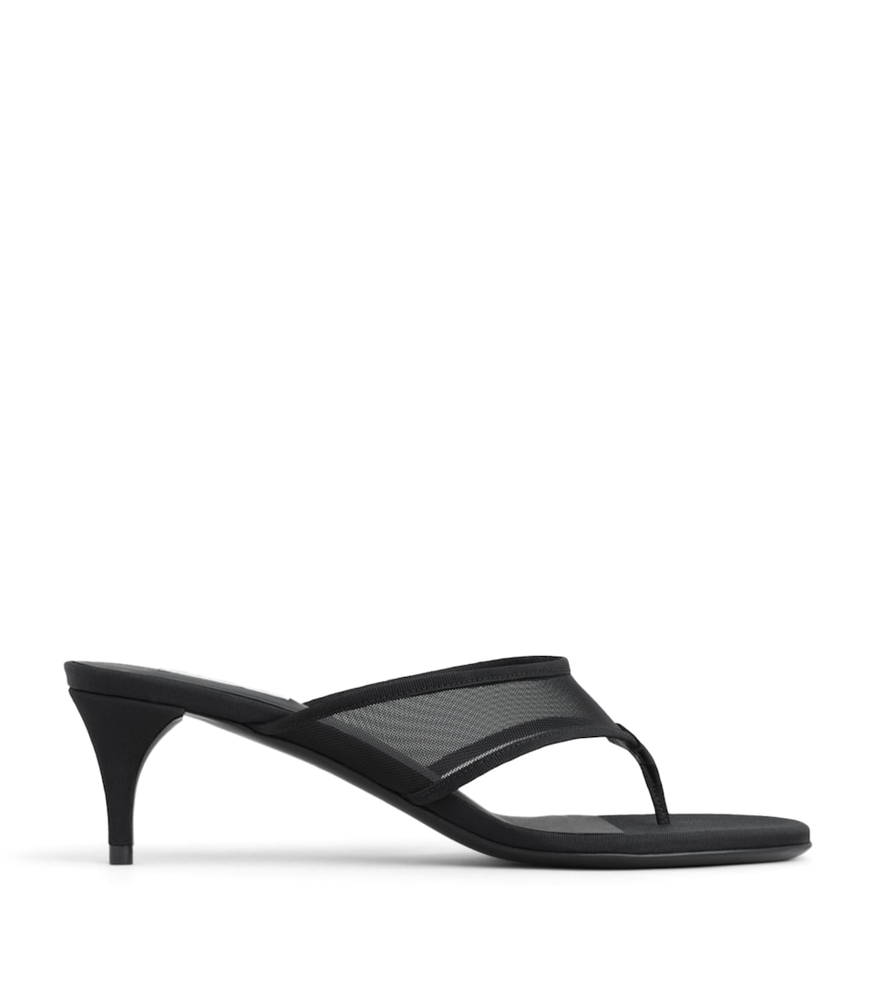 Alaïa Mesh Thong Mules 55 Black