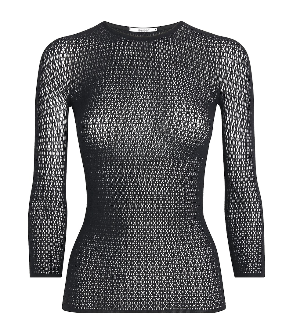 Wolford Womens Net Daisy Top Black