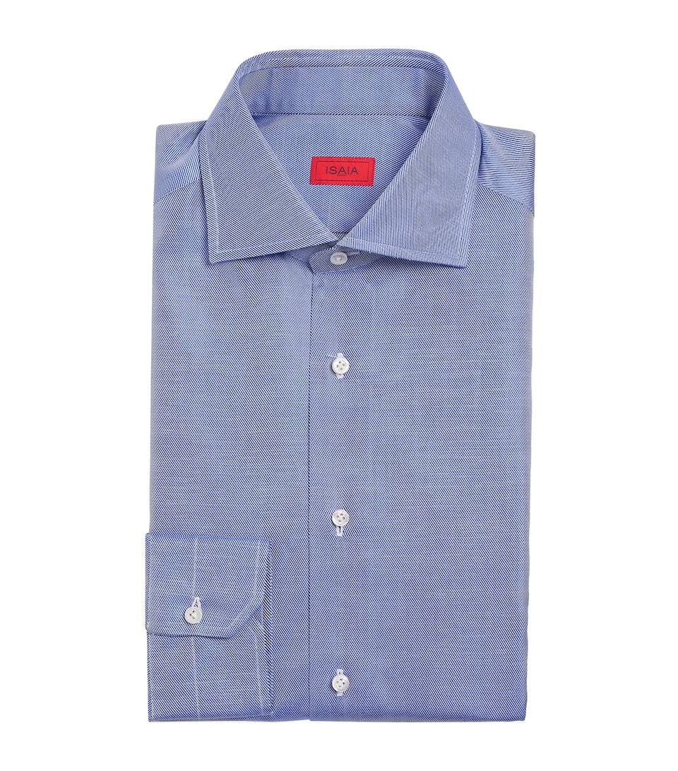 Isaia Mens Cotton Mix Dress Shirt