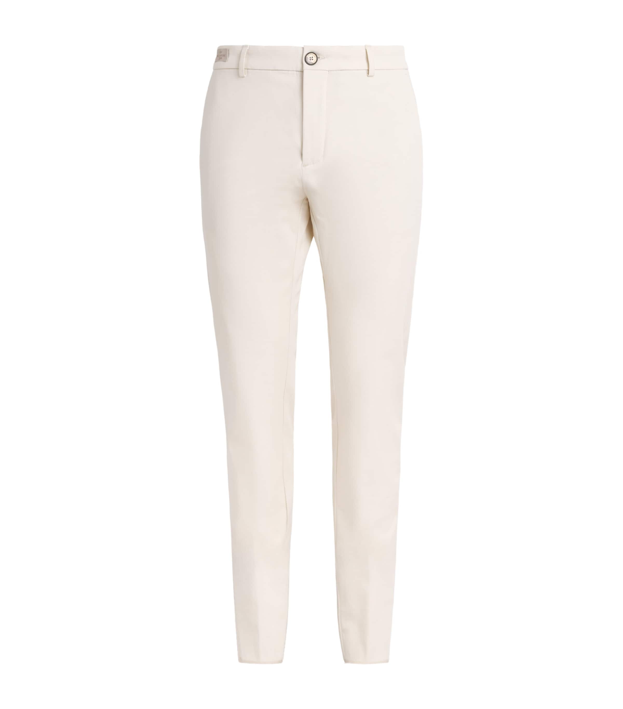 Paul & Shark Mens Straight Chinos Off White