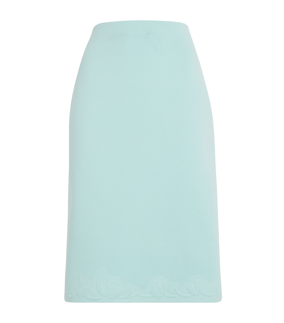 Embossed Midi Skirt